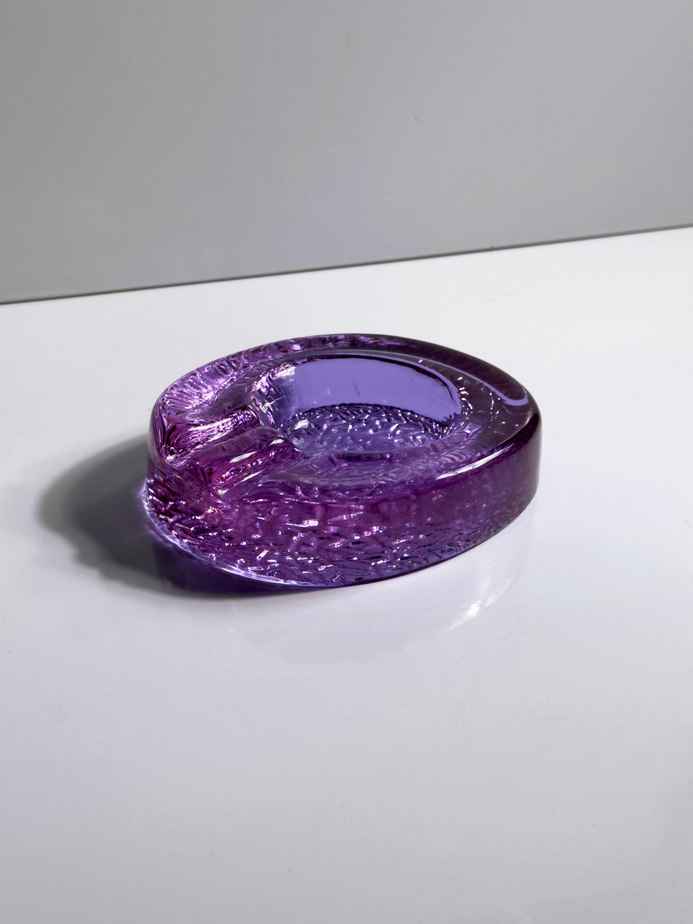 Vintage Palo Santo Bowl Alexandrite glass Murano 1970s