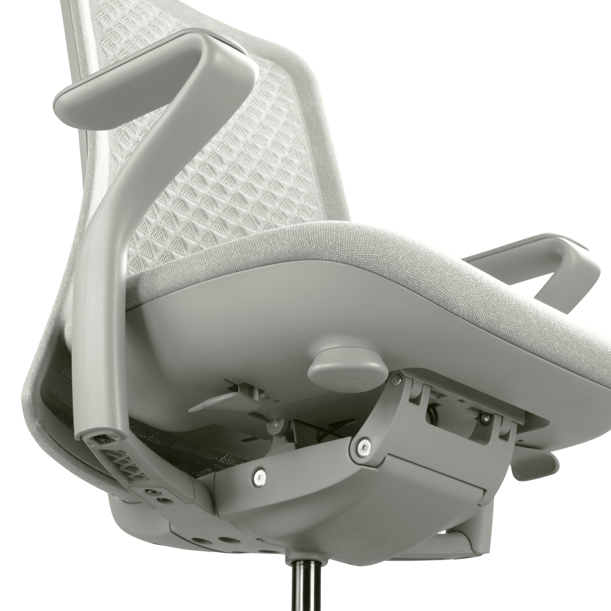 VERVIO Bürostuhl Netzstoff Hellgrau