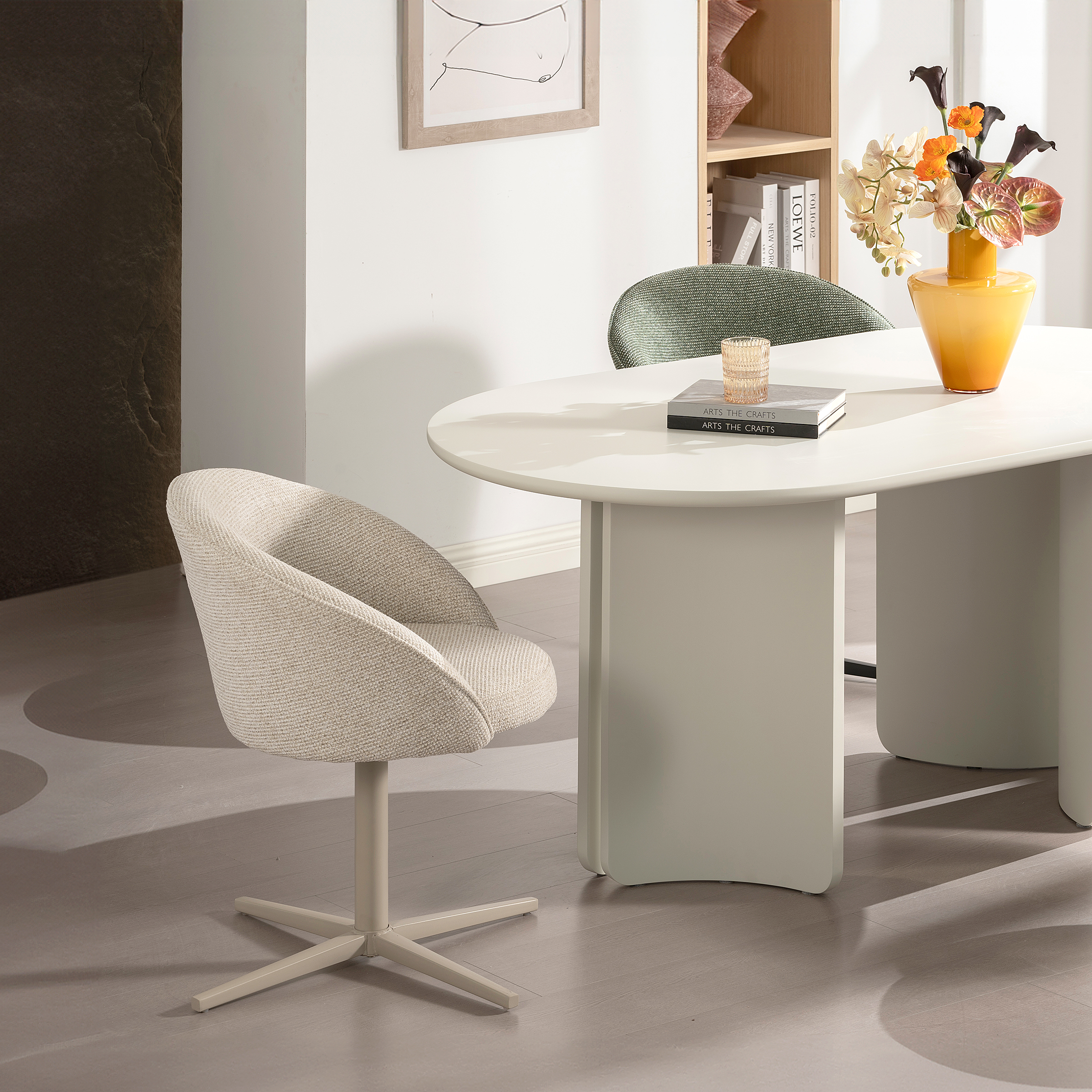 Armchair LECHER Set of 2 Cream White
