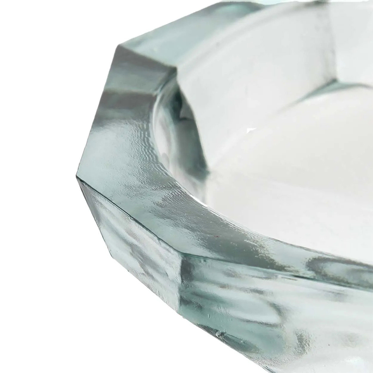 Origami Schale Hellblau Glas