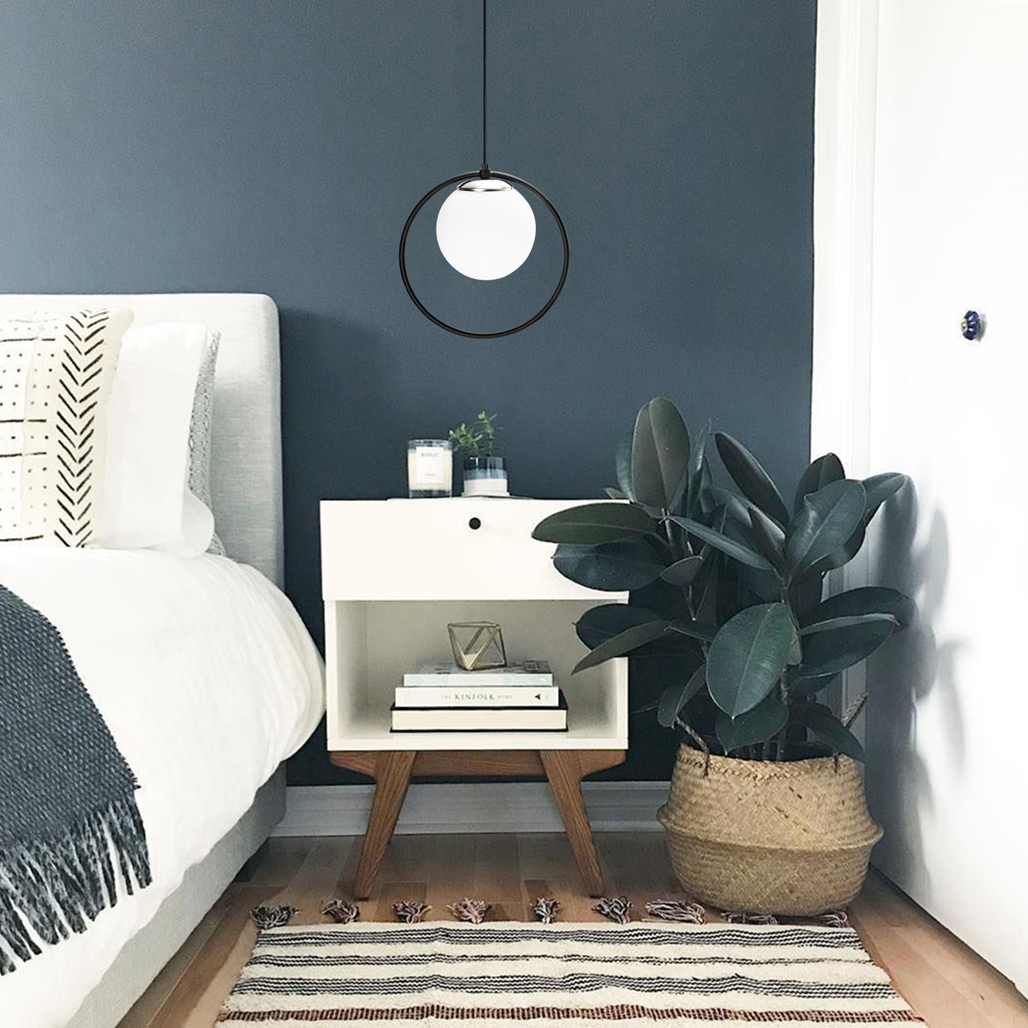 Lampada a sospensione Metallo Nero Ø 34cm