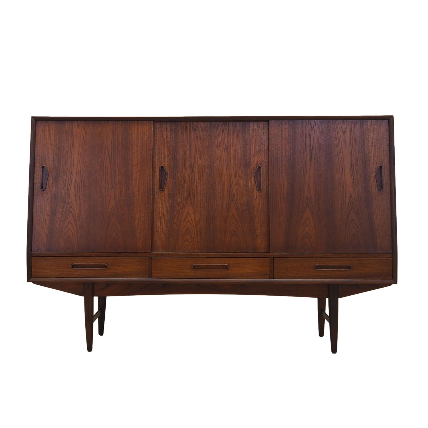 Highboard Holz Braun 1960er Jahre 