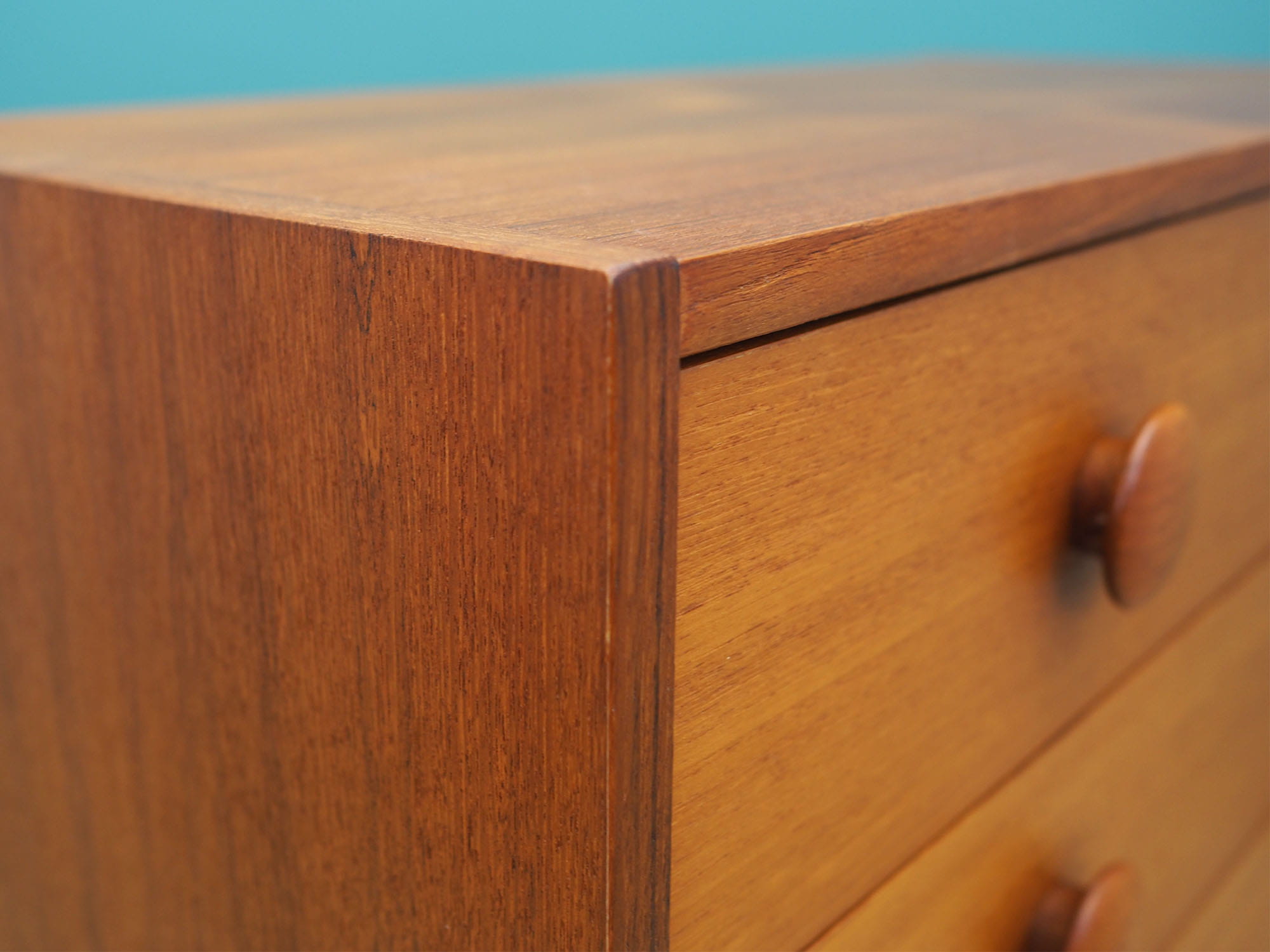 Vintage chest of drawers Teak wood Brown 1960s