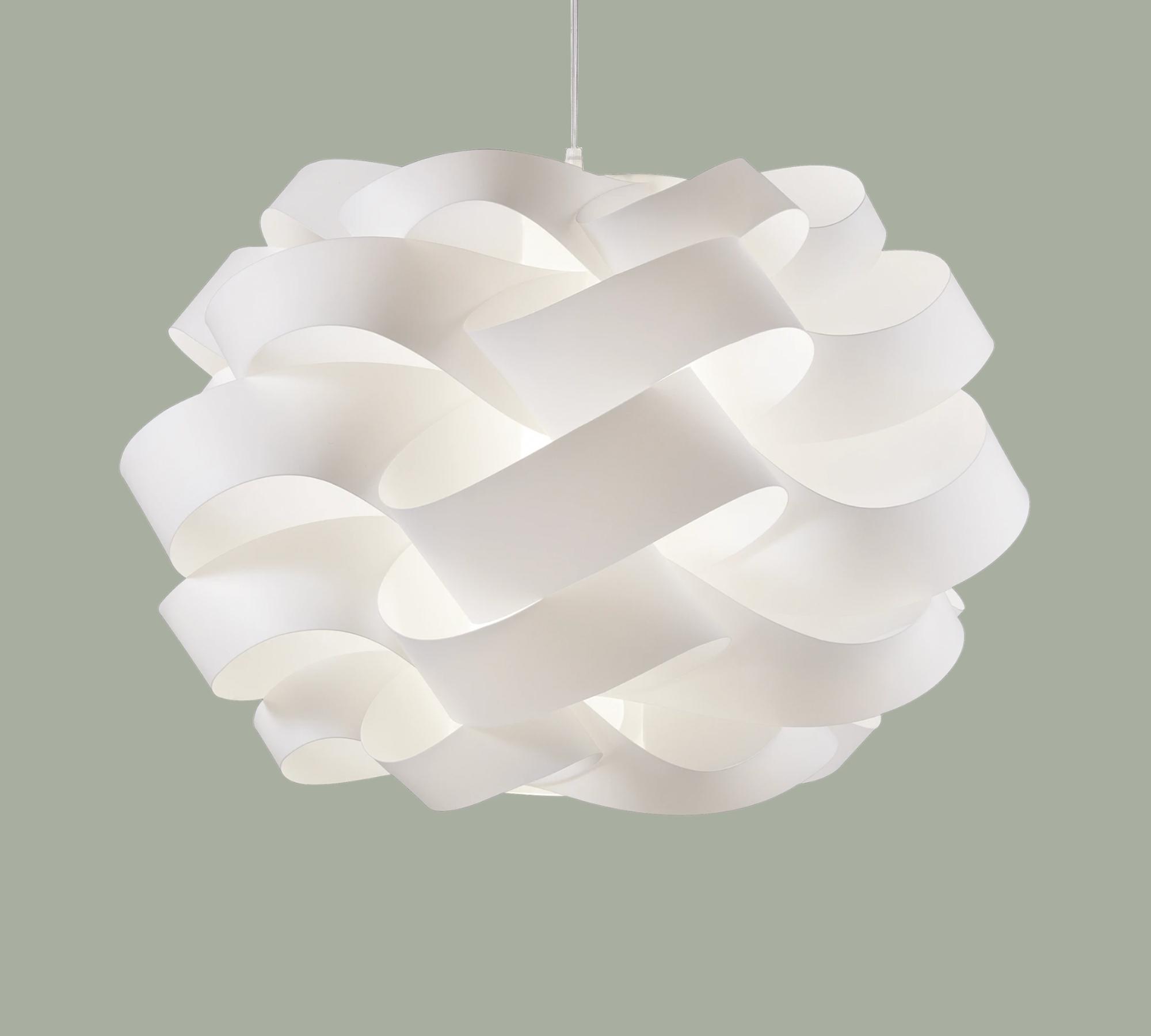Pendant lamp cloud height adjustable white