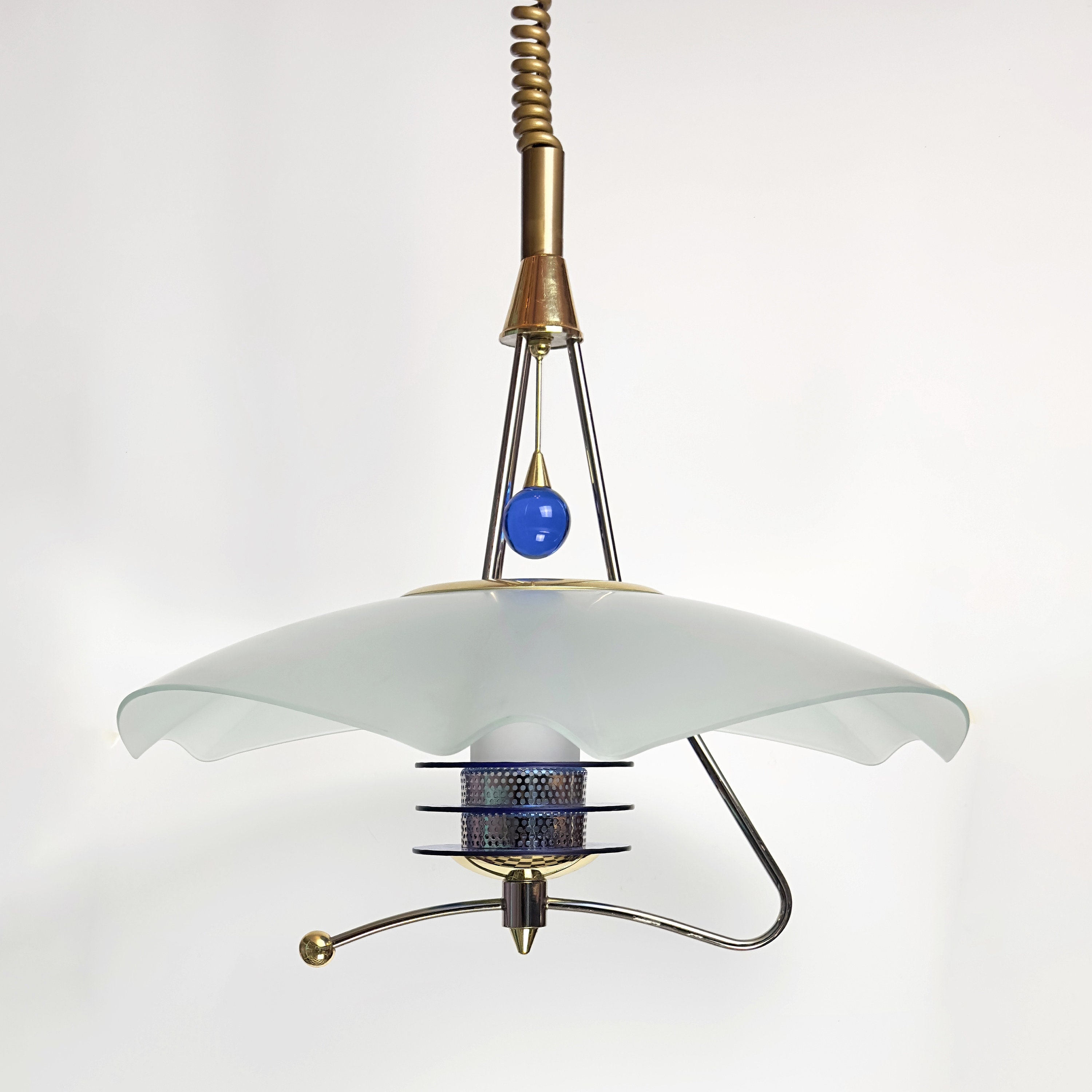 Vintage Deckenlampe Glas 1990er Jahre