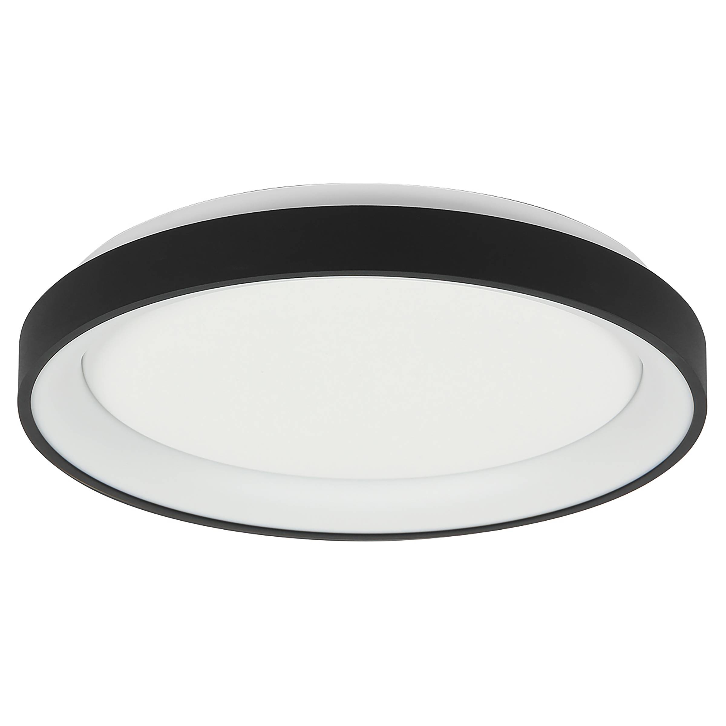 Ringlede Deckenleuchte Schwarz