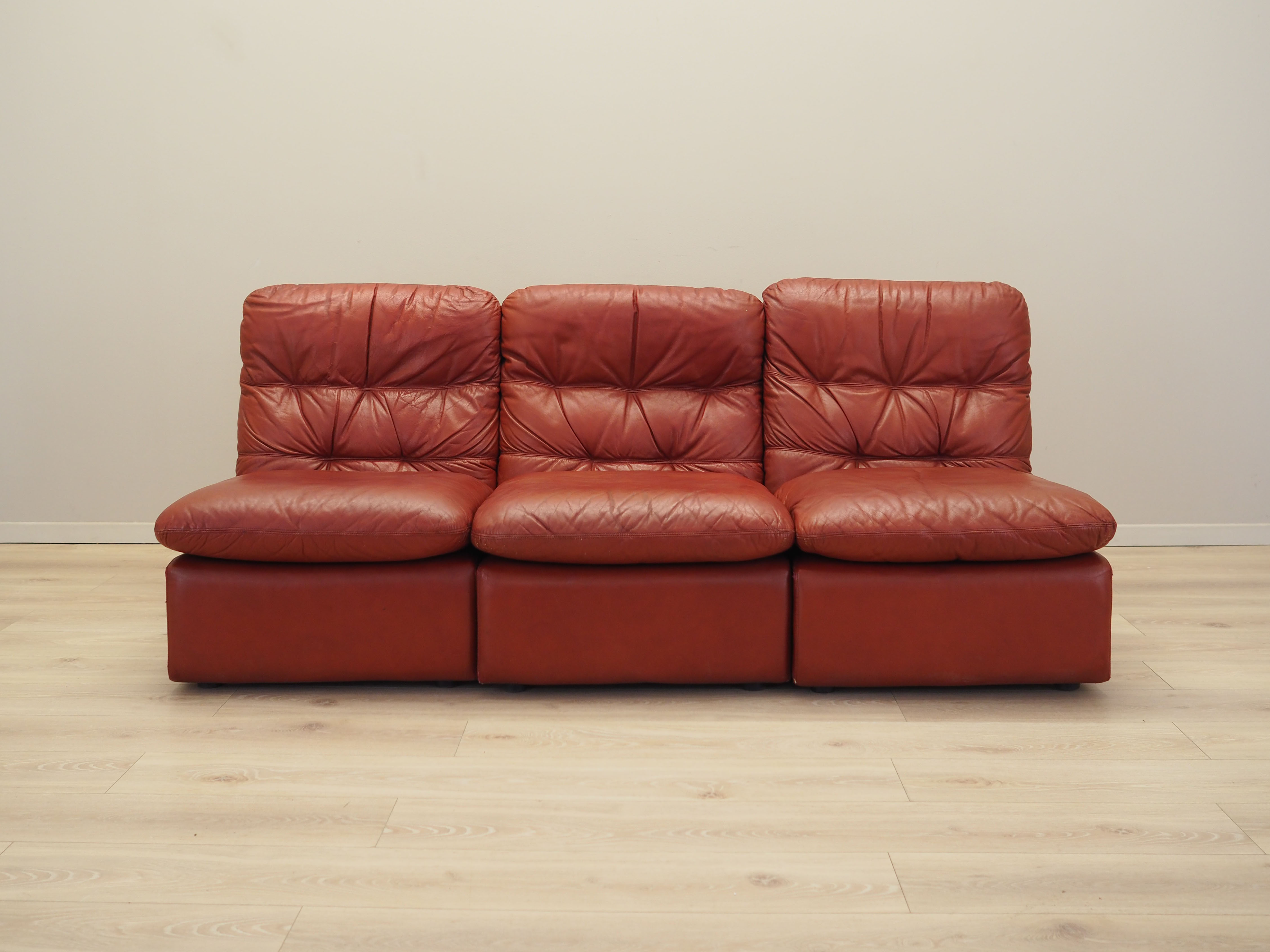 Modular Sofa Leather Brown 1960s