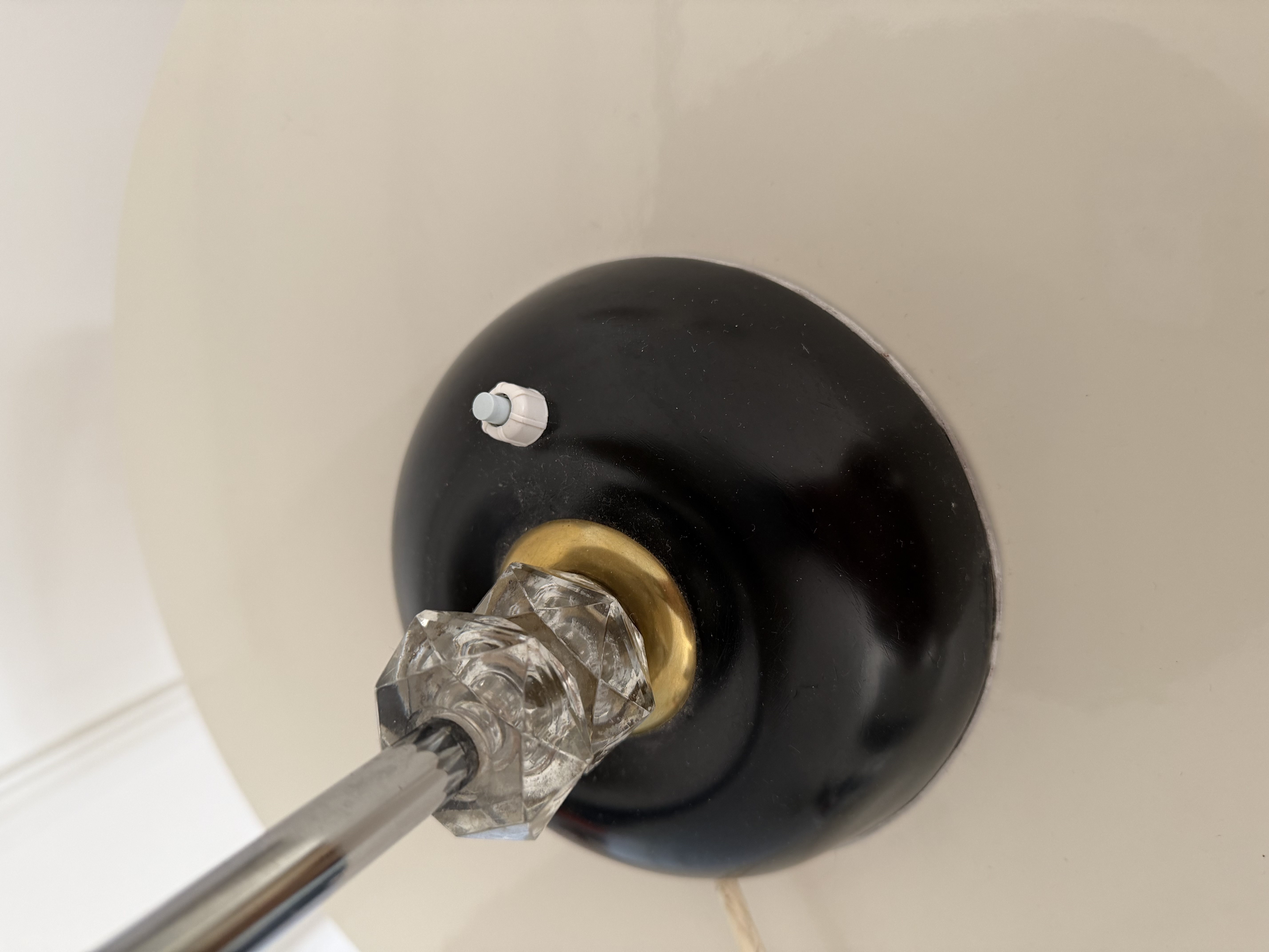 Tischlampe Metall Schwarz 1970er Jahre