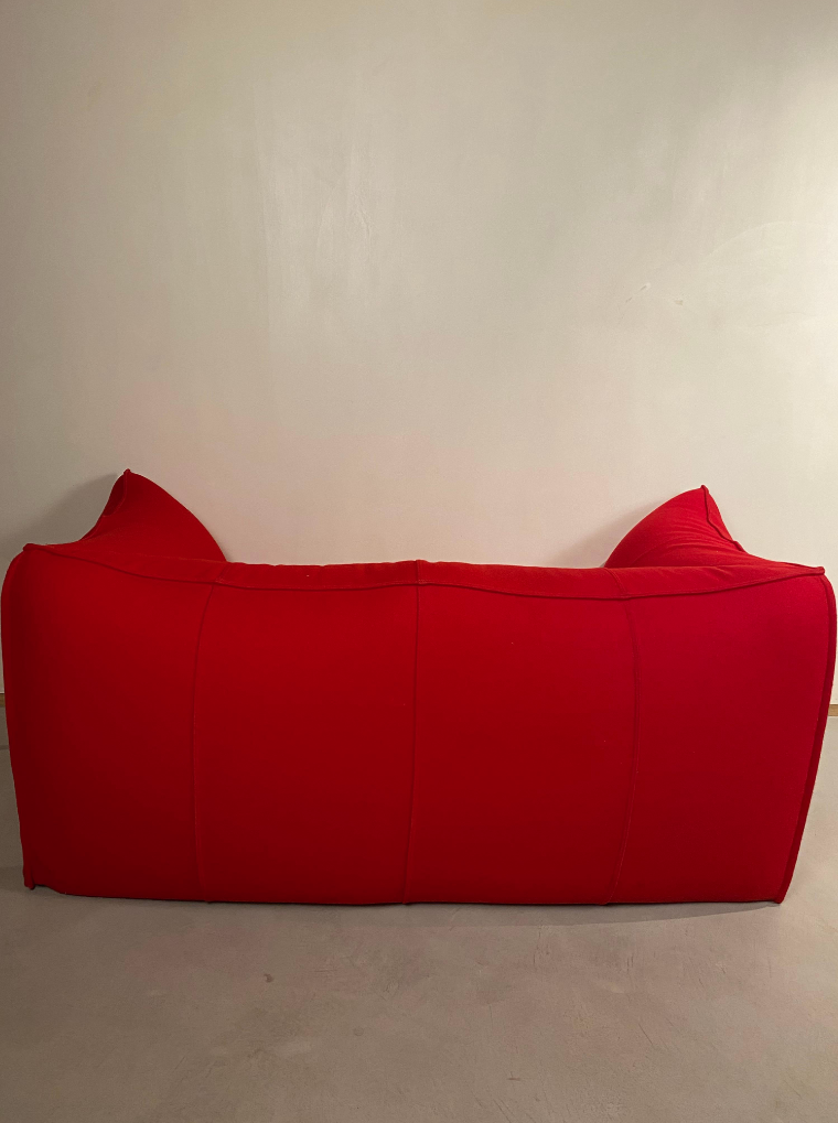 Vintage Mario Bellini La Bambole Sofa Textil Rot