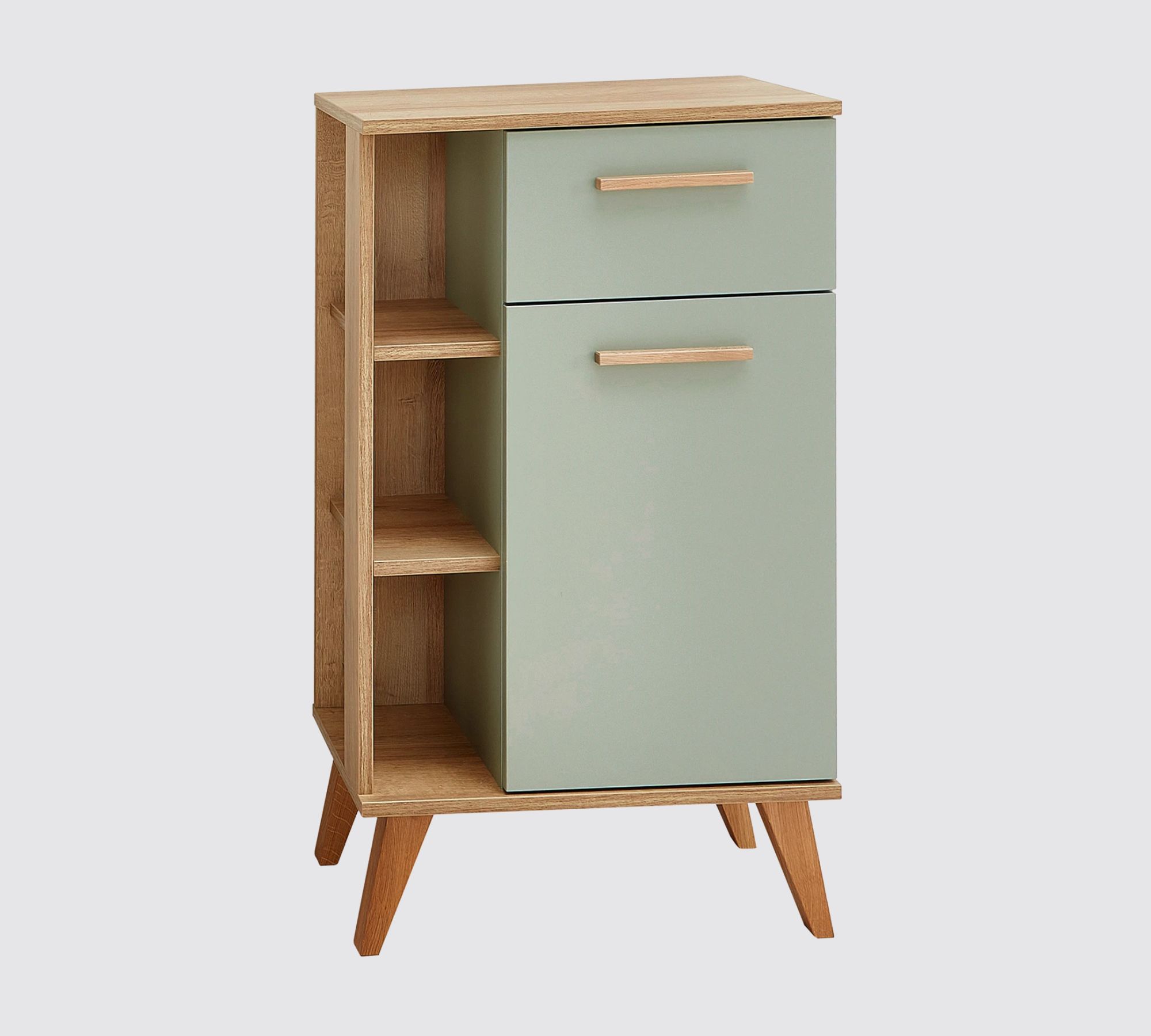 Badezimmerschrank Eichendekor Salbei