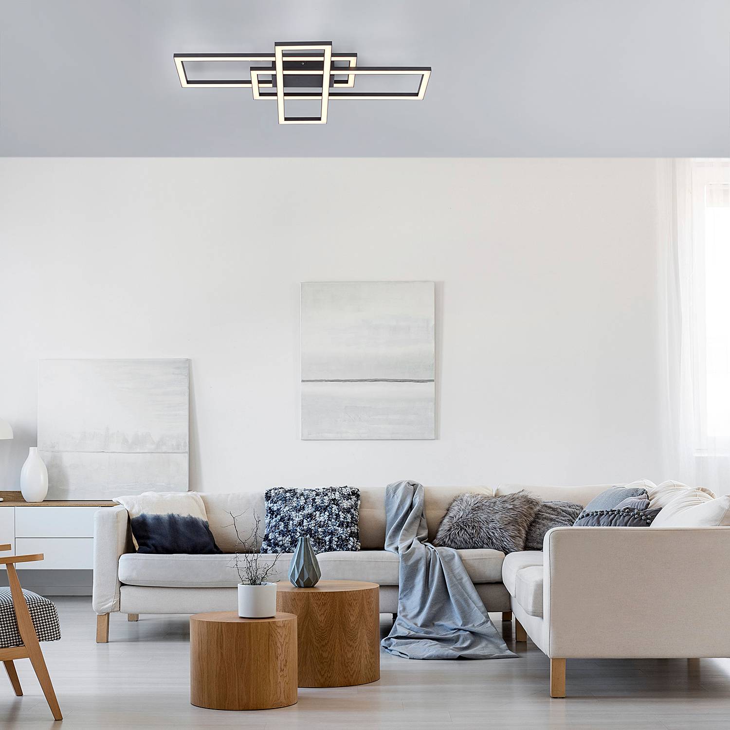 Iven LED-Deckenleuchte Eisen Aluminium 1-flammig