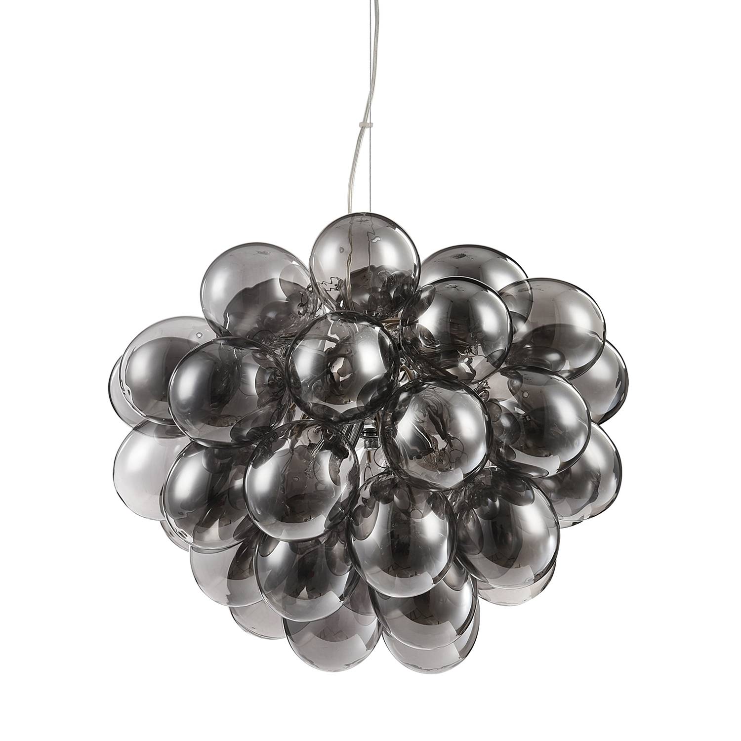 Pendelleuchte Balbo Rauchglas Schwarz
