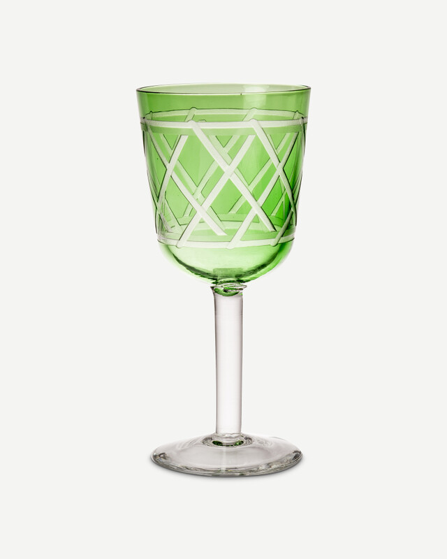 4x Tie Up Wine Glasses Set Multicolor