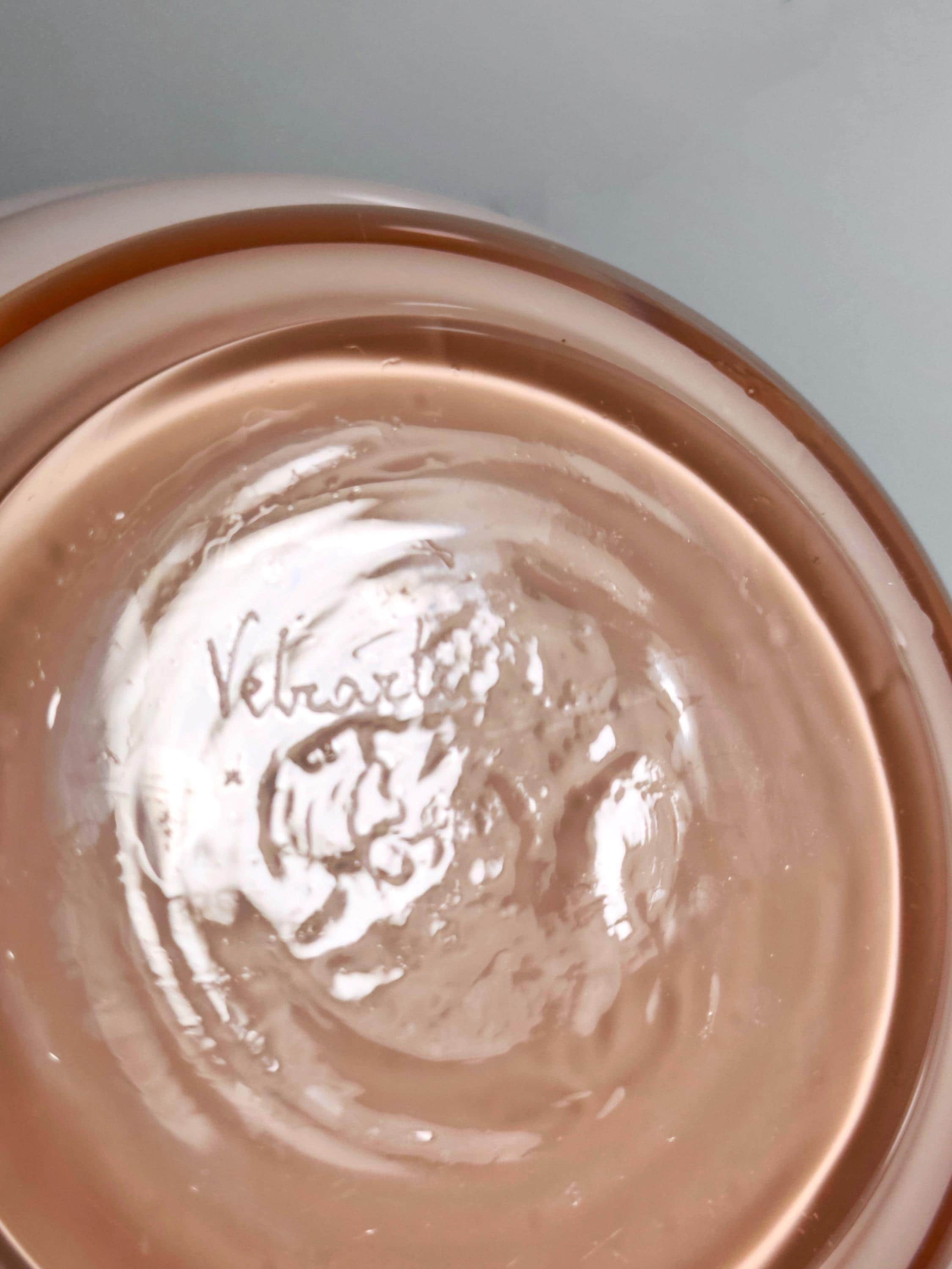 Vaso Vintage Vetro di Murano Rosa anni '70