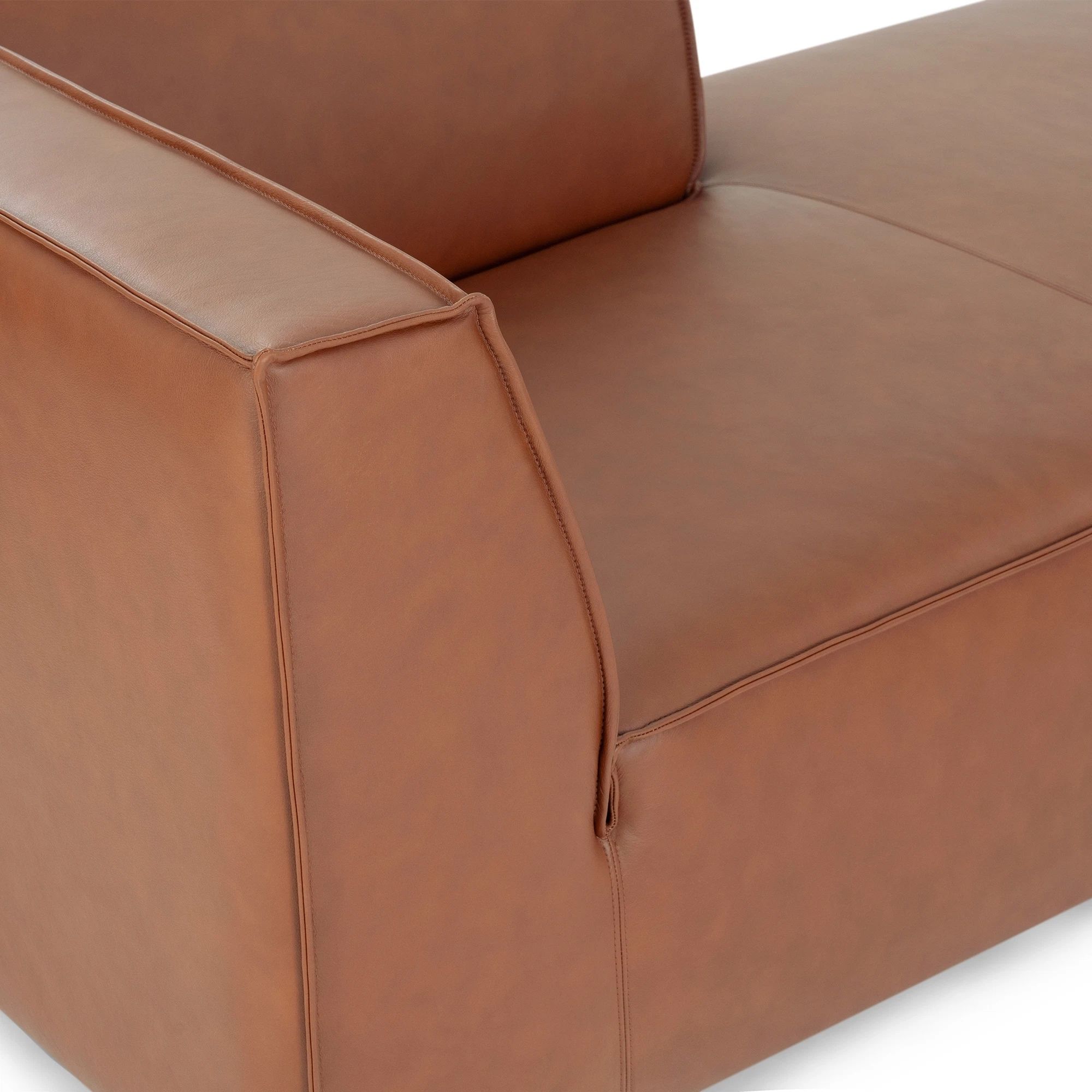 Dane 1-Sitzer Eckmodul Rechts Soffy Cognac