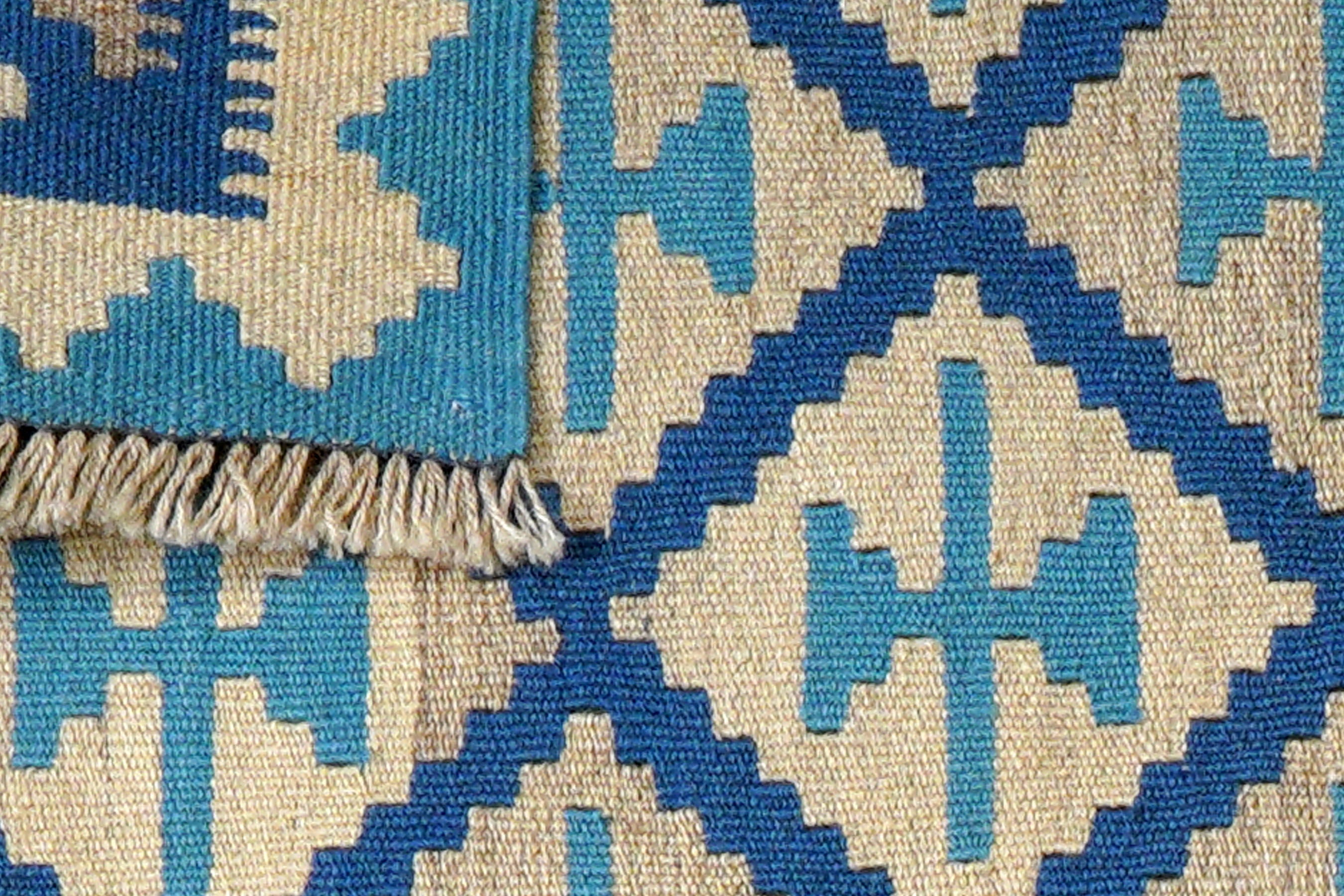 Kilim Gashgai Teppich Blau