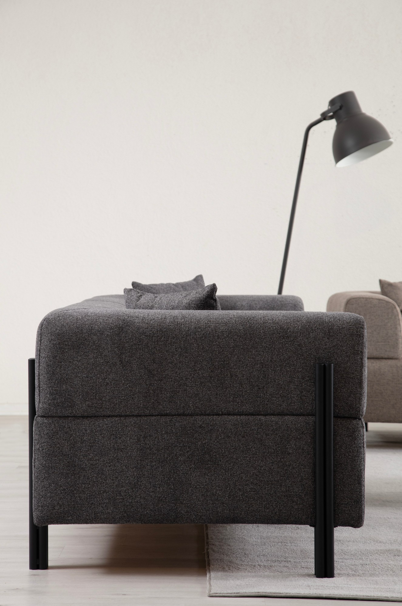 Gio 3-Sitzer Sofa Schwarzgrau