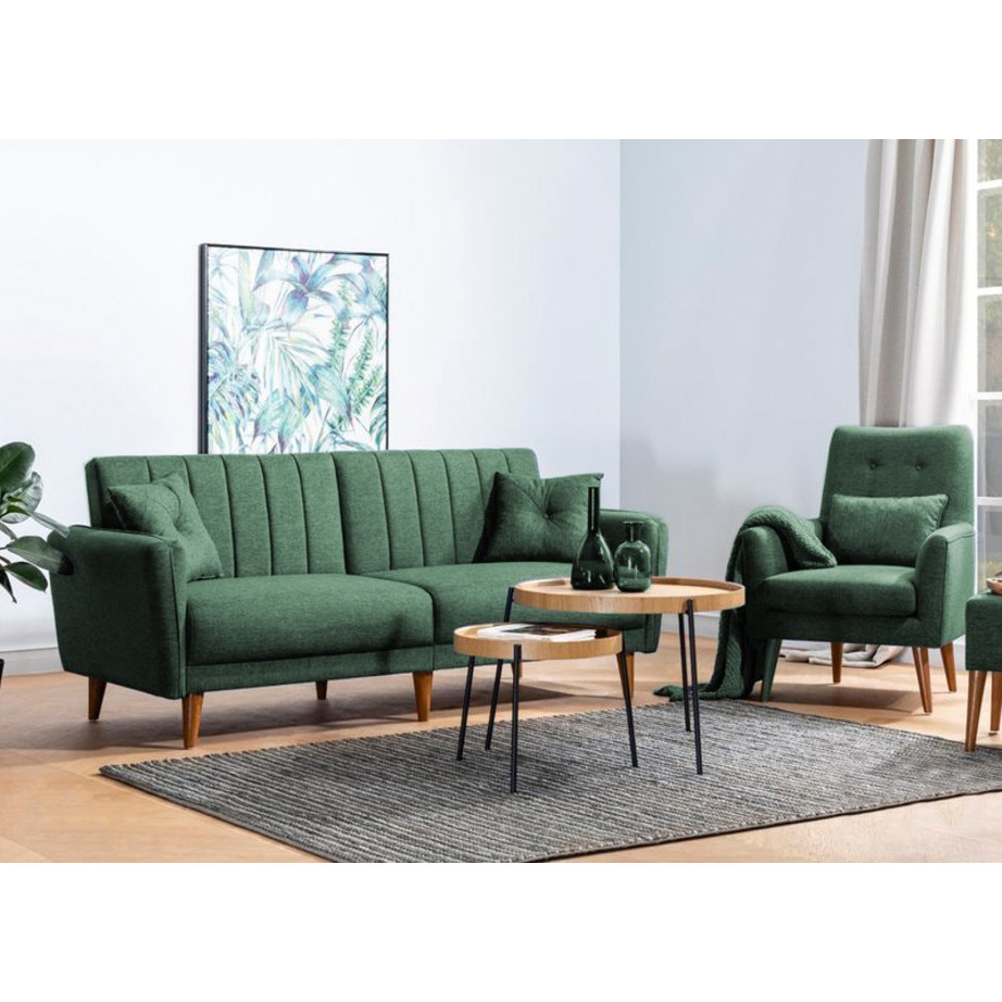 Aqua Schlafsofa Set Holz Grün