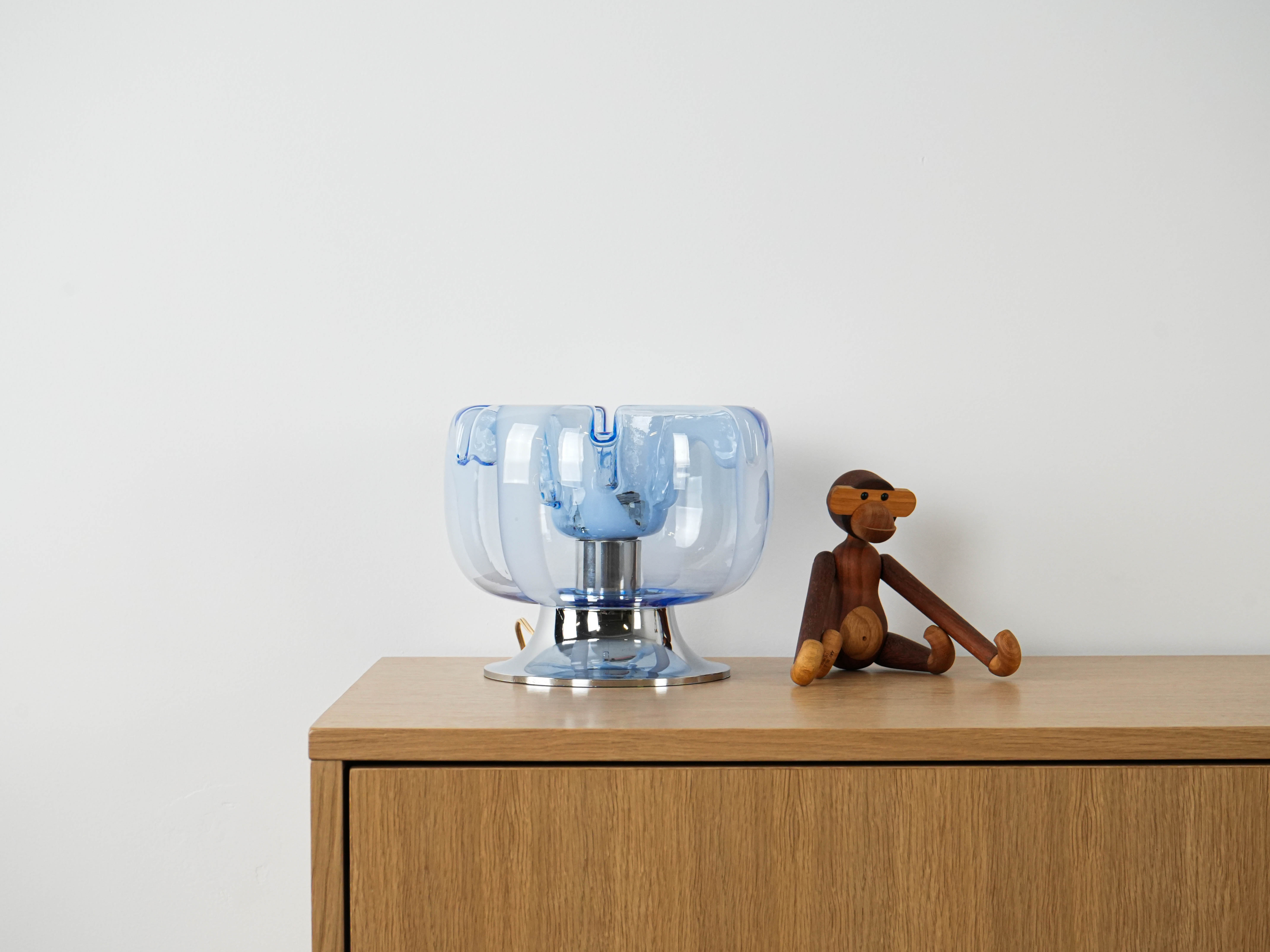 Tischlampe Muranoglas 1970er Jahre