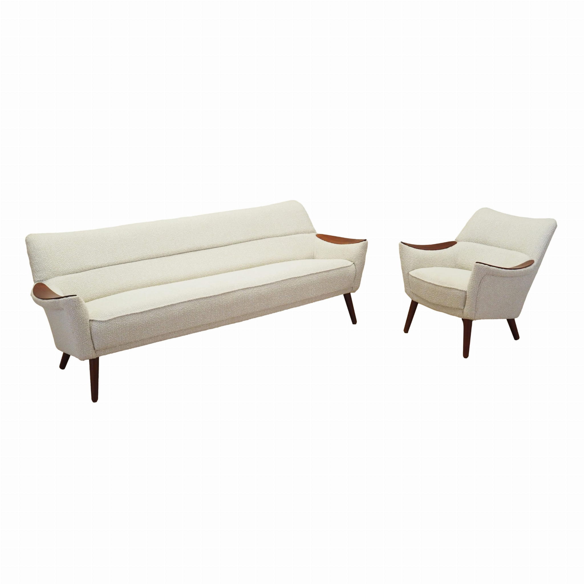Wohnzimmer-Set Beige 1970er Jahre