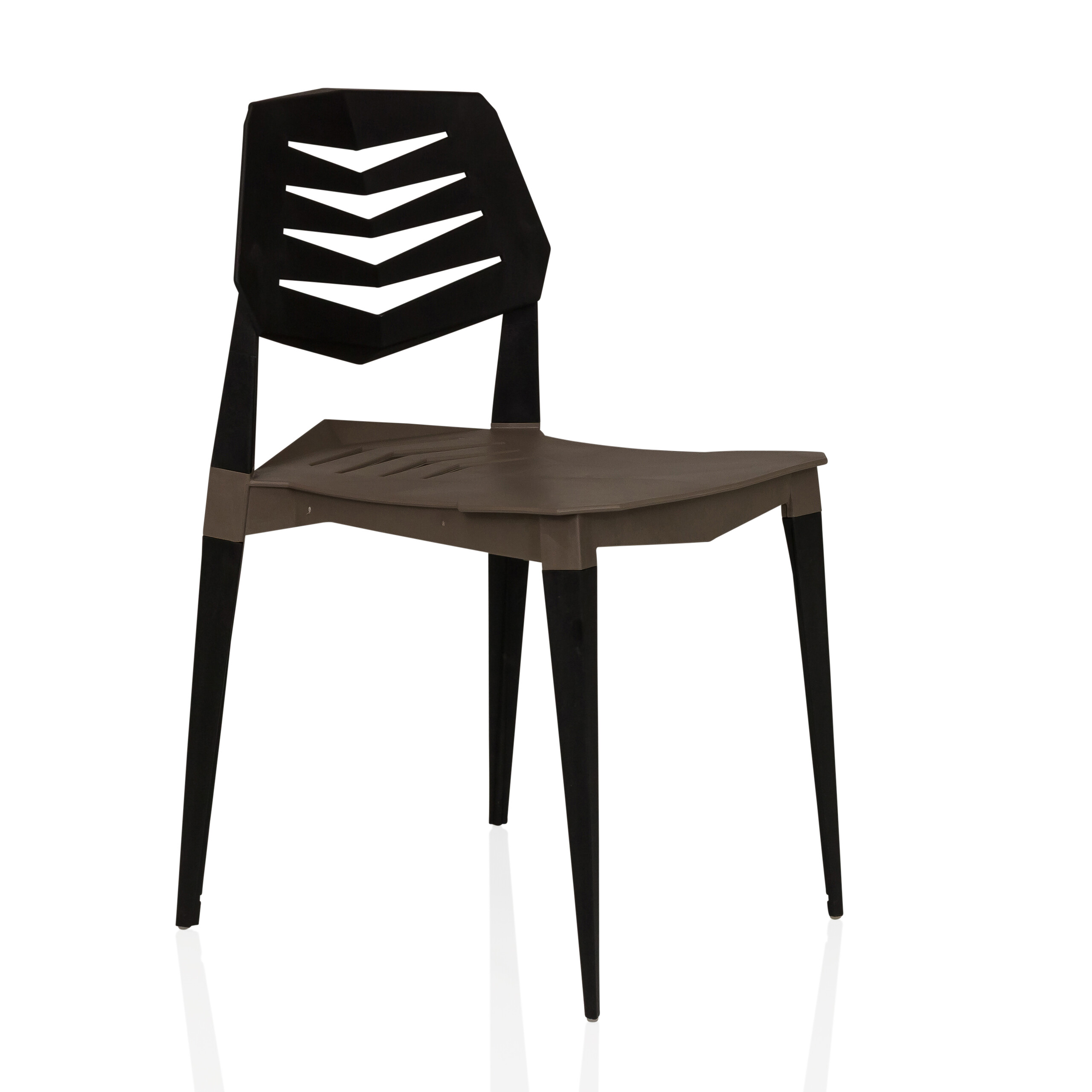Flecharo Dining chair Plastic Black Brown