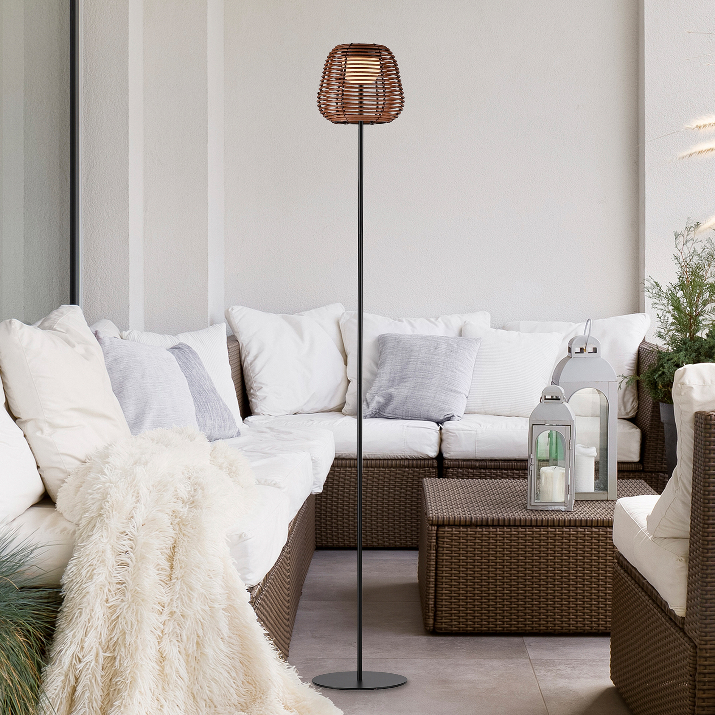 Askia LED floor lamp iron 1-light