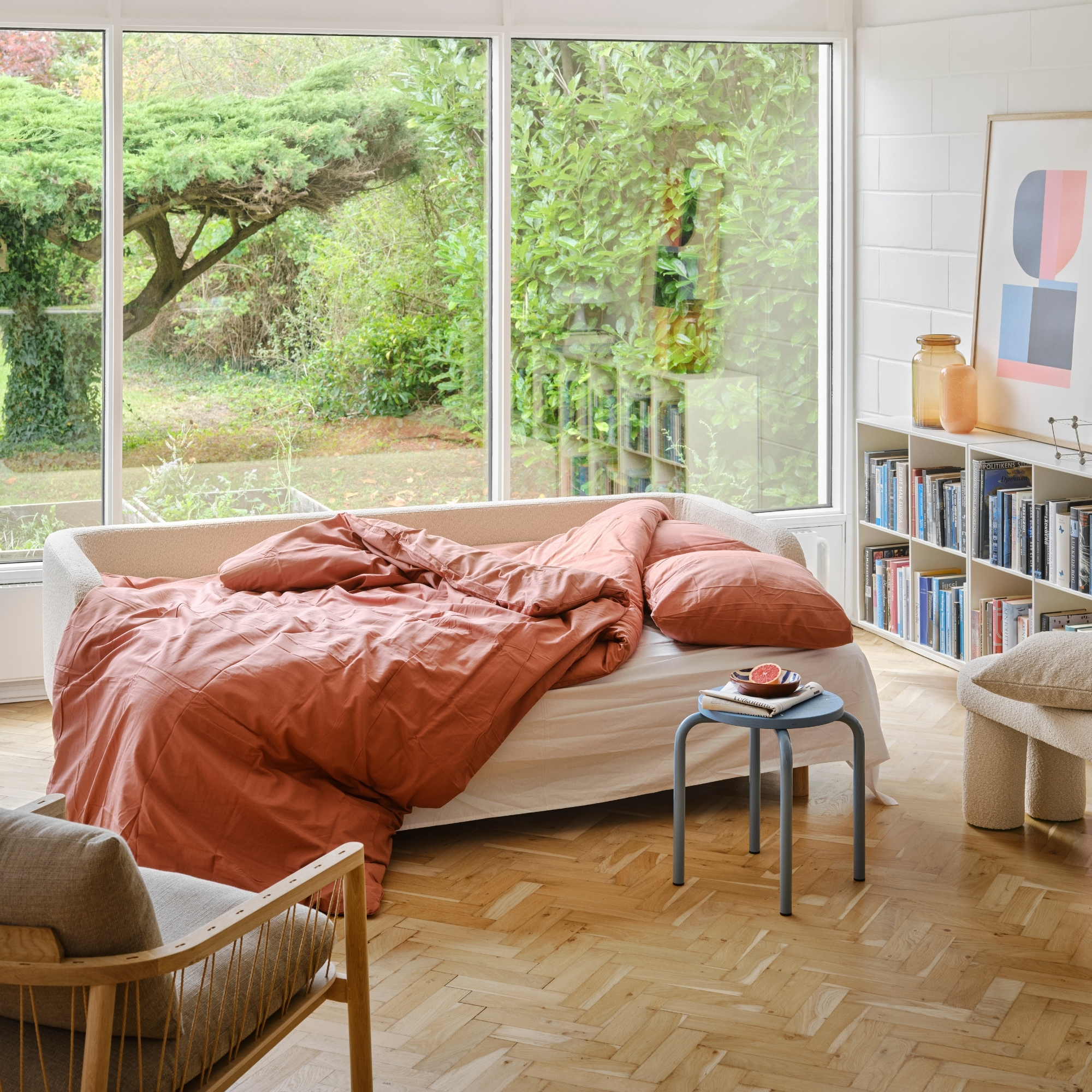 Clara Sofa bed Forest Dust Blue