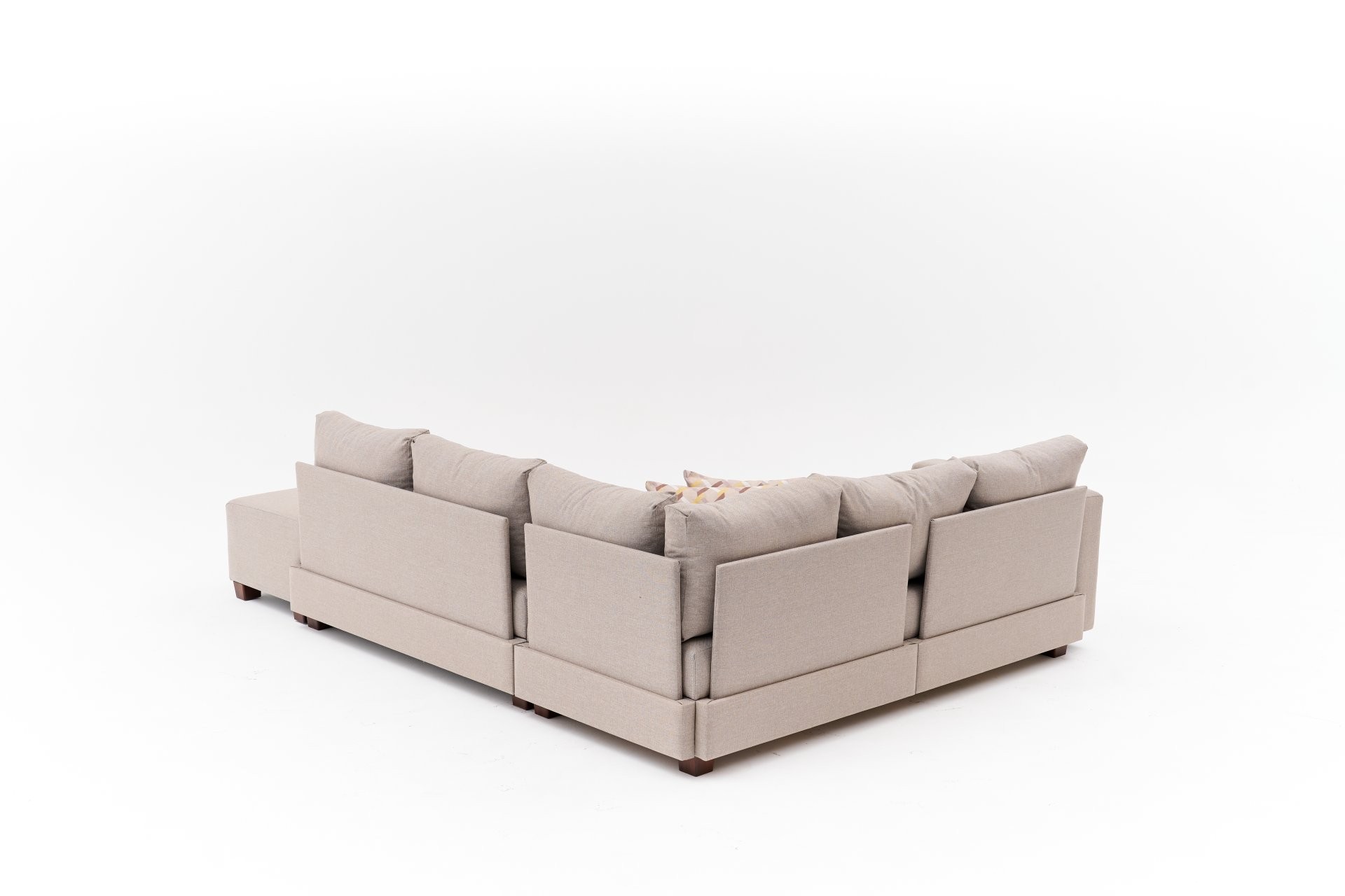 Aly Schlafsofa Récamiere Rechts Baumwolle Beige