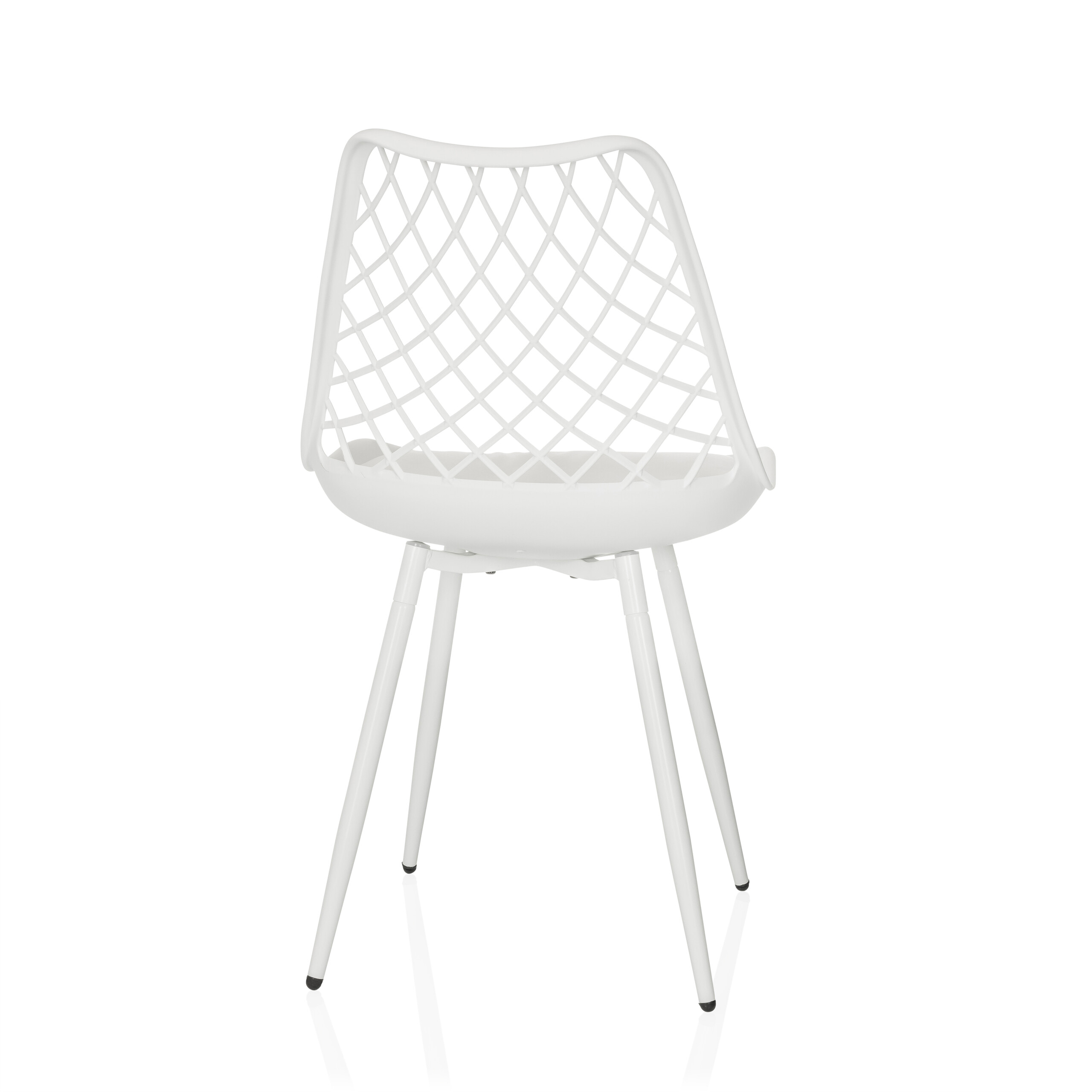 Begio S shell chair with seat cushion White