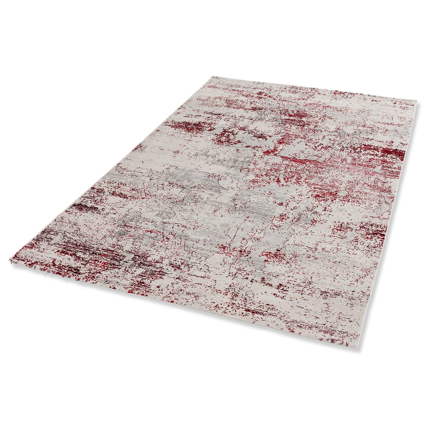 Noa I Kurzflorteppich Rot Creme 80 x 150 cm