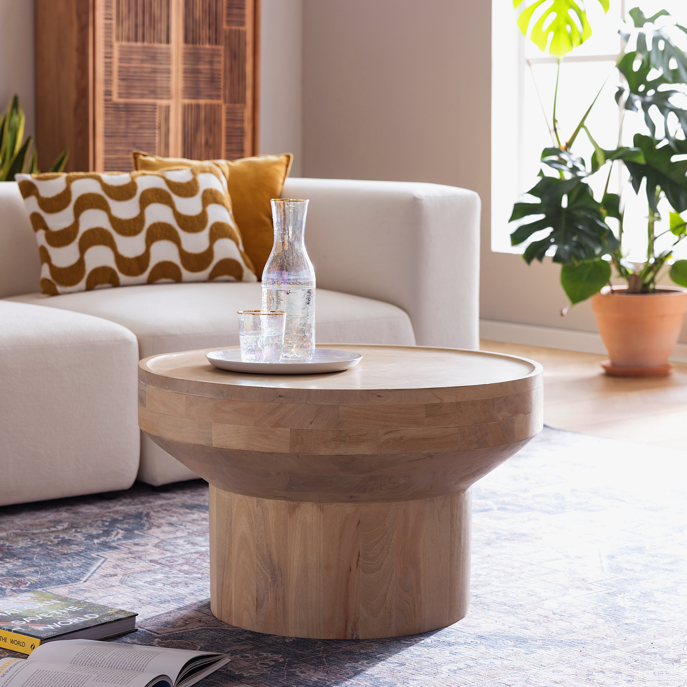 Coffee table SPUNK solid mango wood