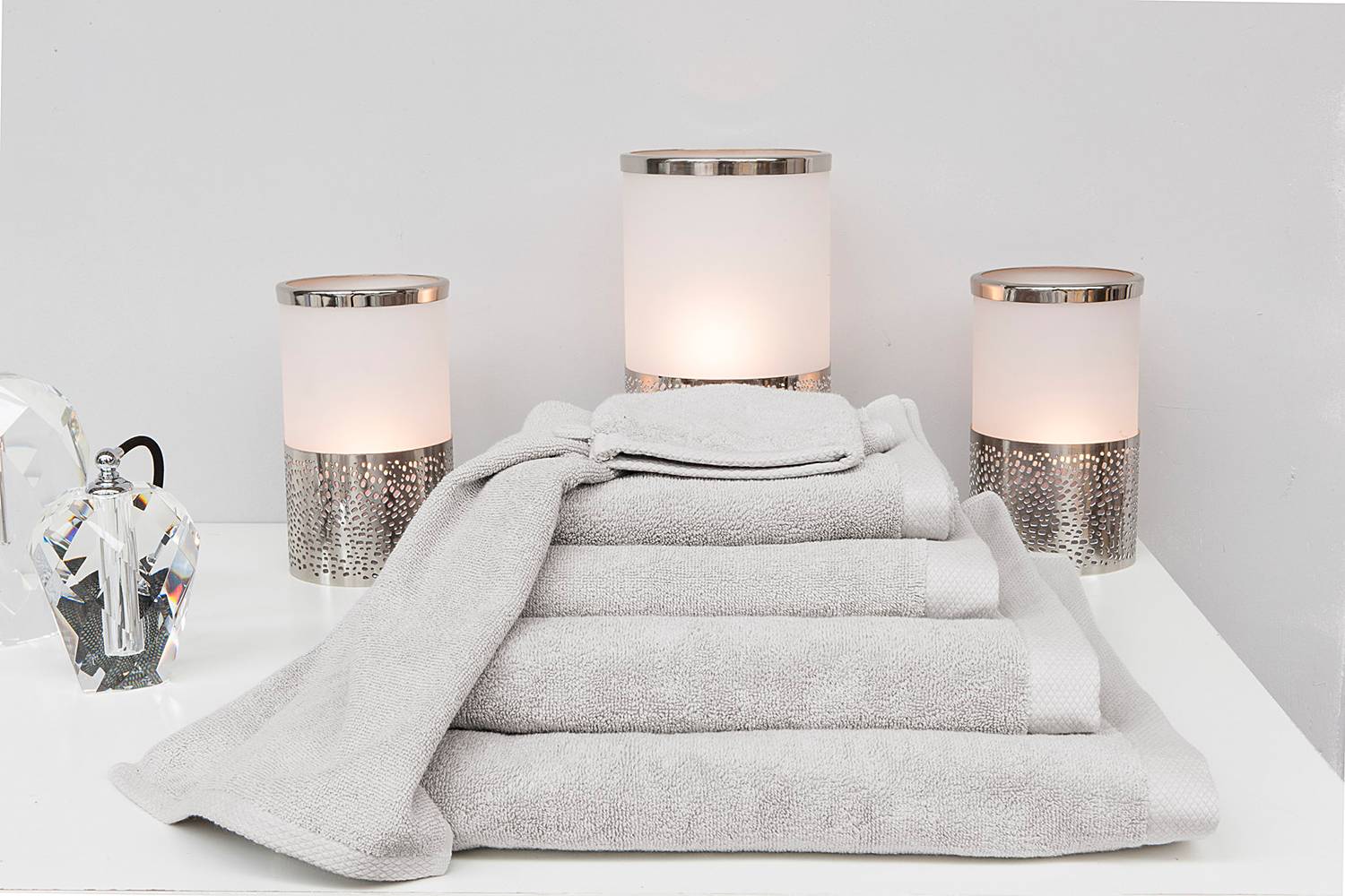 2x Strandtuch Brava Frottee Grau