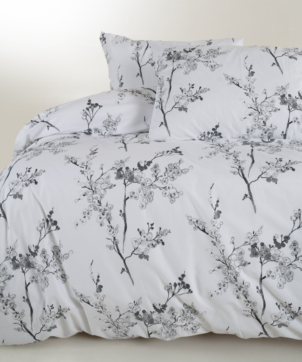 Bed linen set Cotton Black White 220x240cm