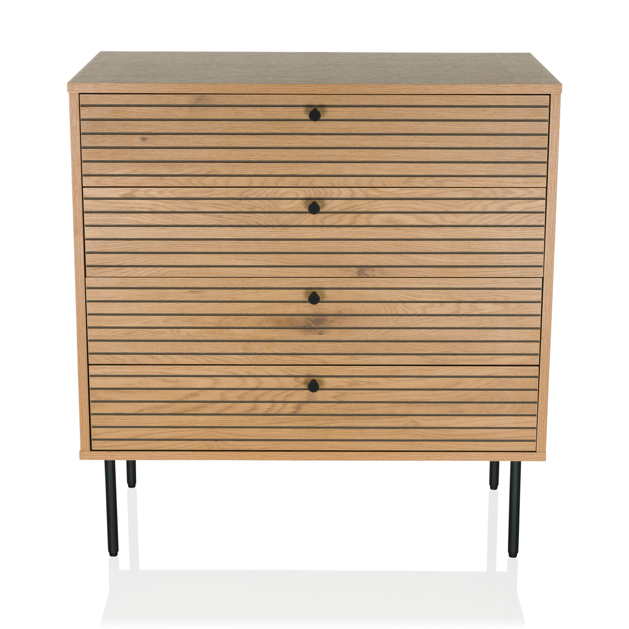 LINNO K Cassettiera 4 cassetti Legno Marrone