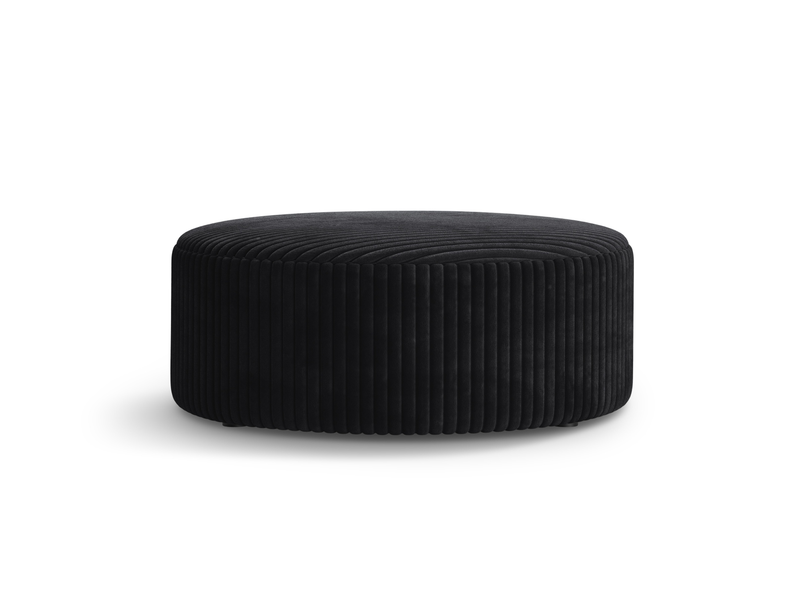  Pouf Dia Samt 1Sitzer Schwarz