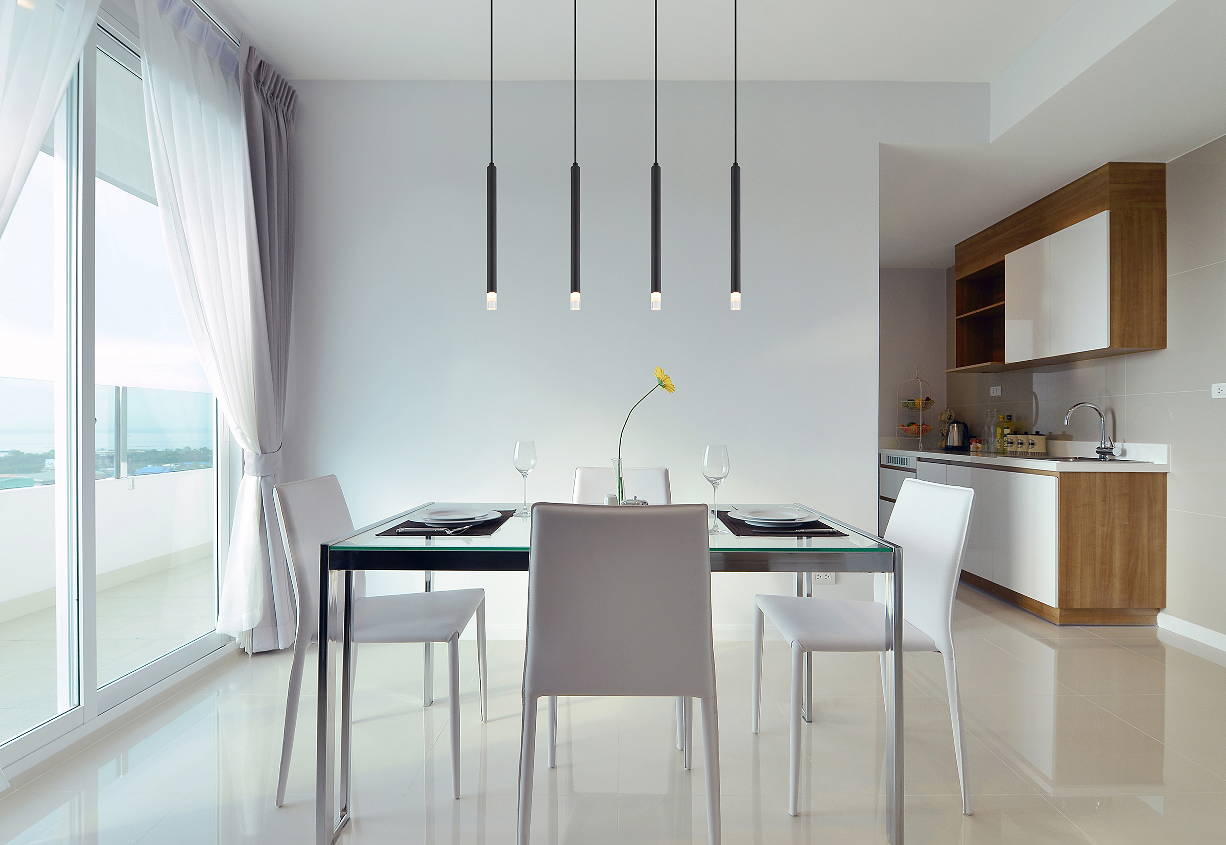 Blake Type A Pendant Light Acrylic Glass Iron 5-light