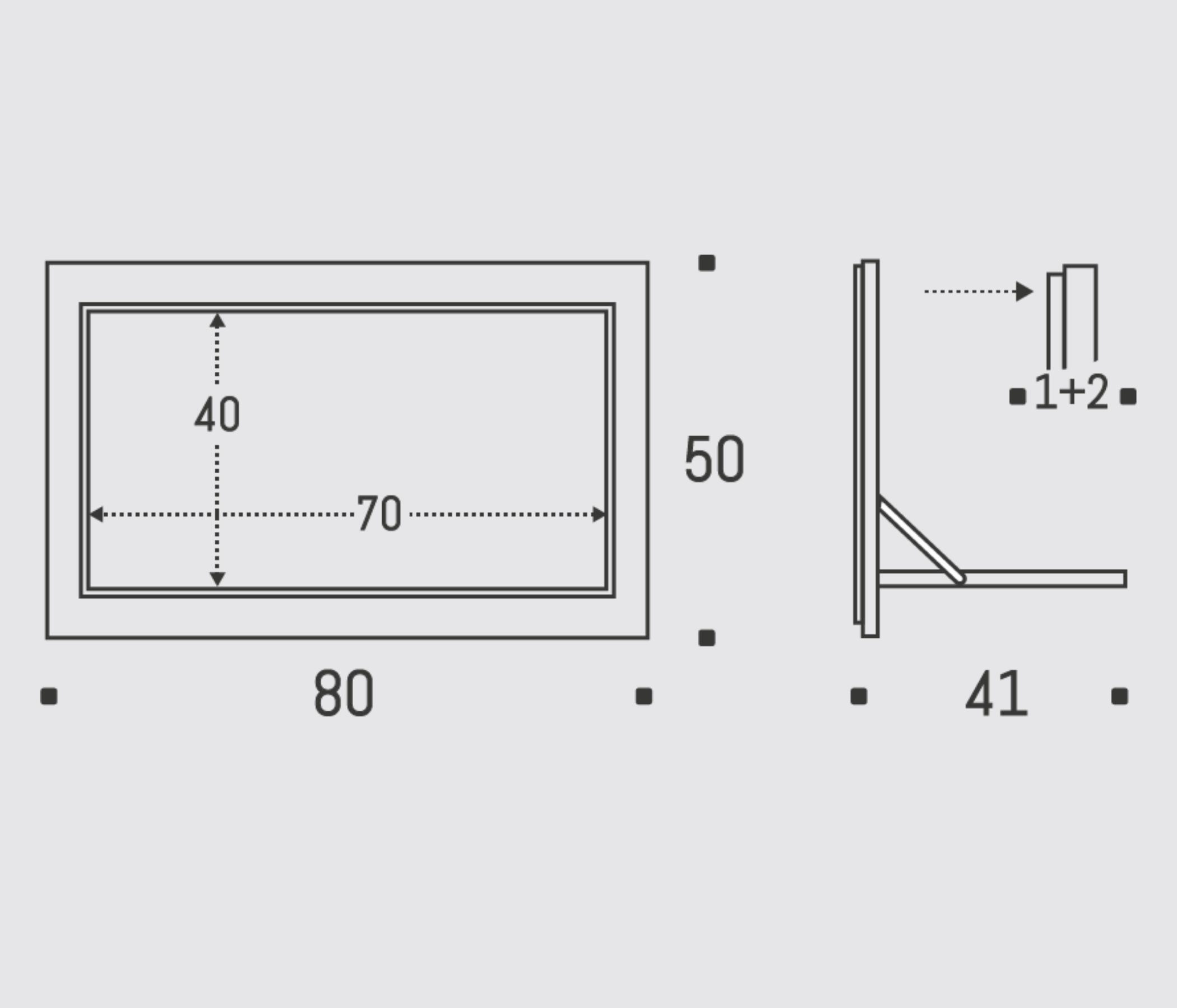 5x Fläpps Sekretär 80x50 Weiß