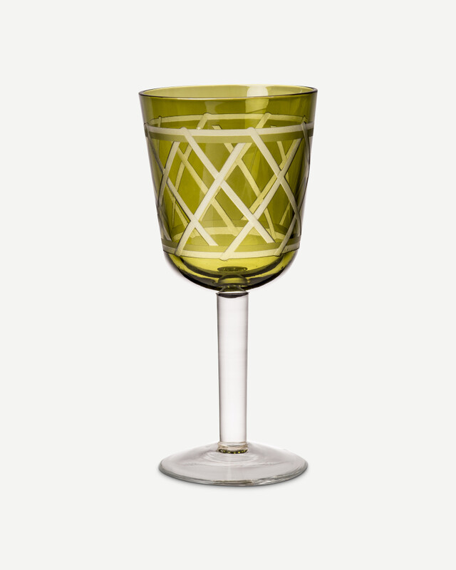 4x Tie Up Wine Glasses Set Multicolor