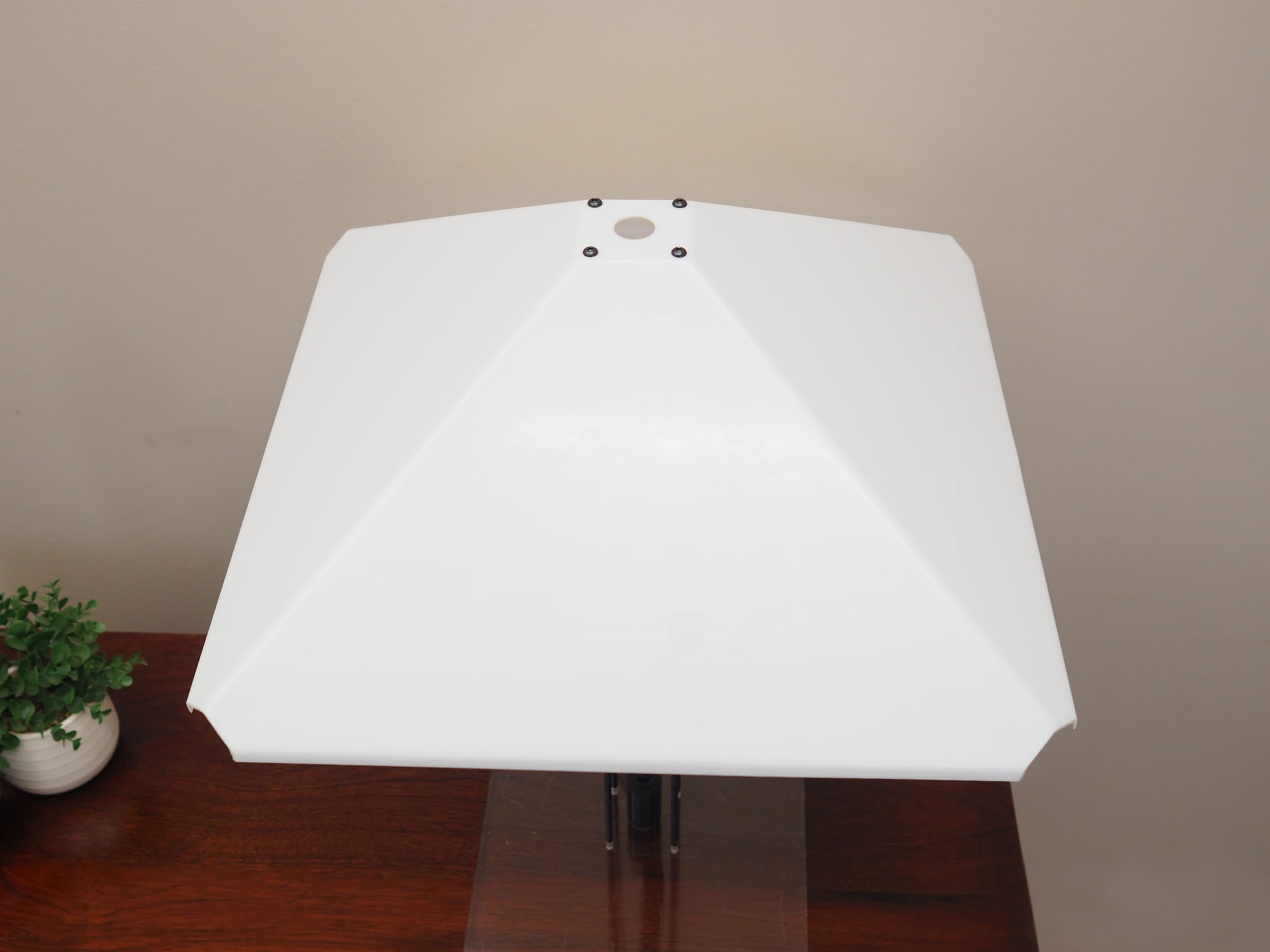 Table lamp Plastic Metal White 1970s