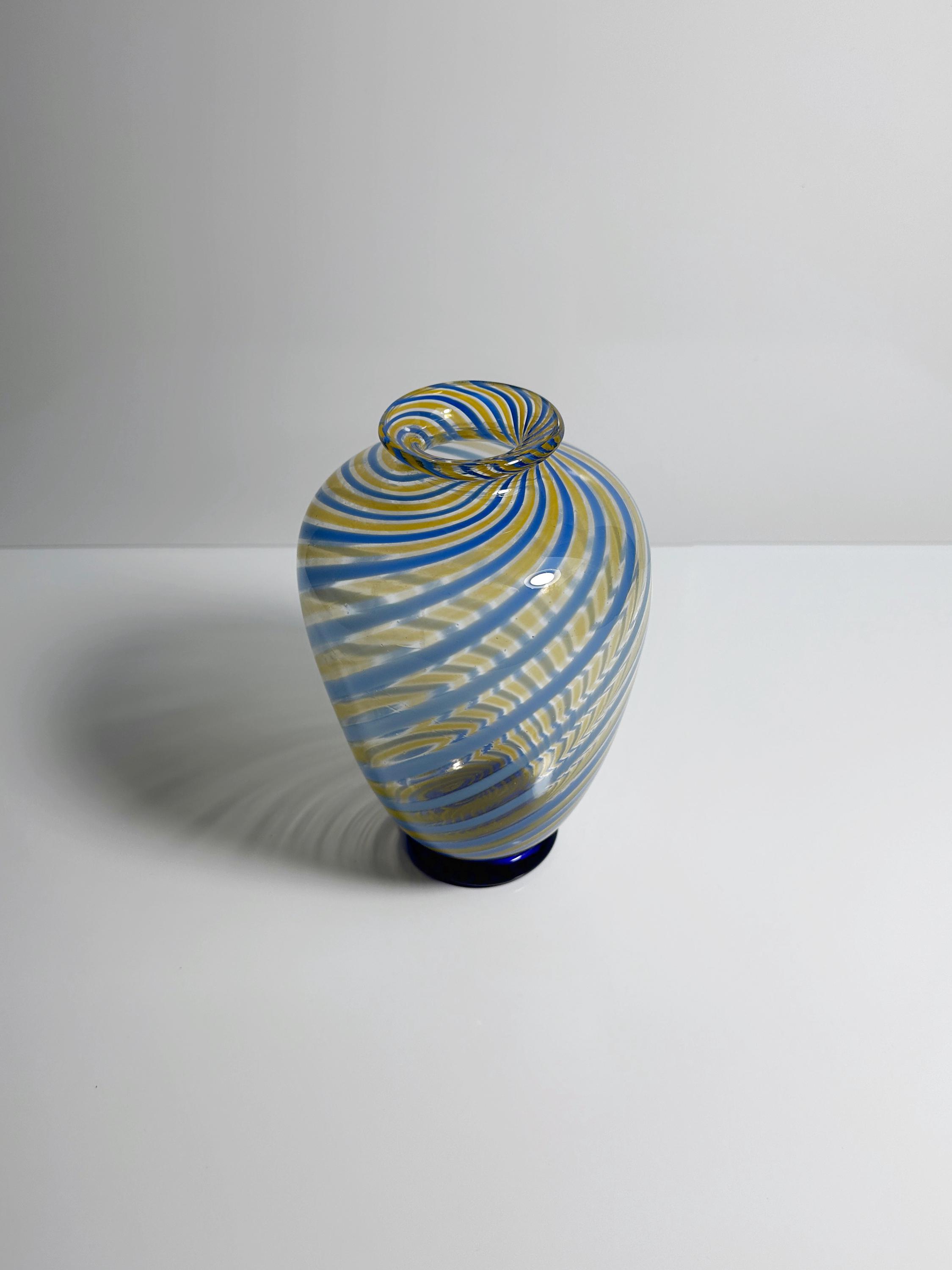 Vintage Vase Muranoglas Mehrfarbig 1950er Jahre