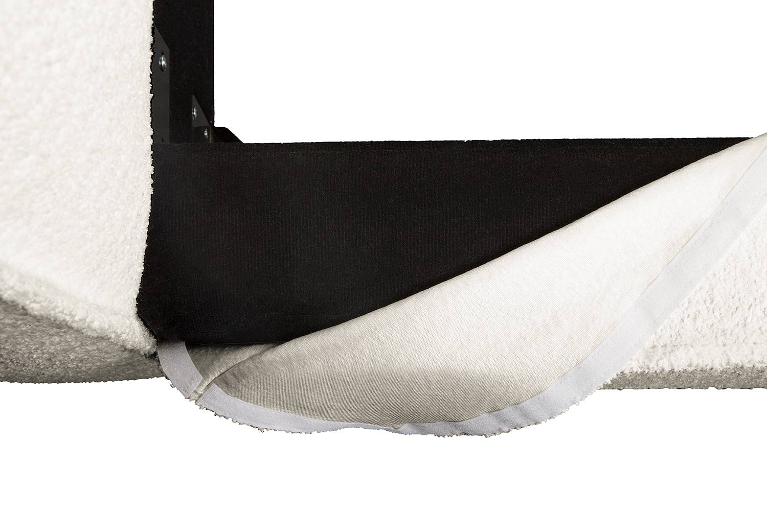 KINX Wechselbezug Polsterbett Bouclé Polarweiß 180 x 200cm