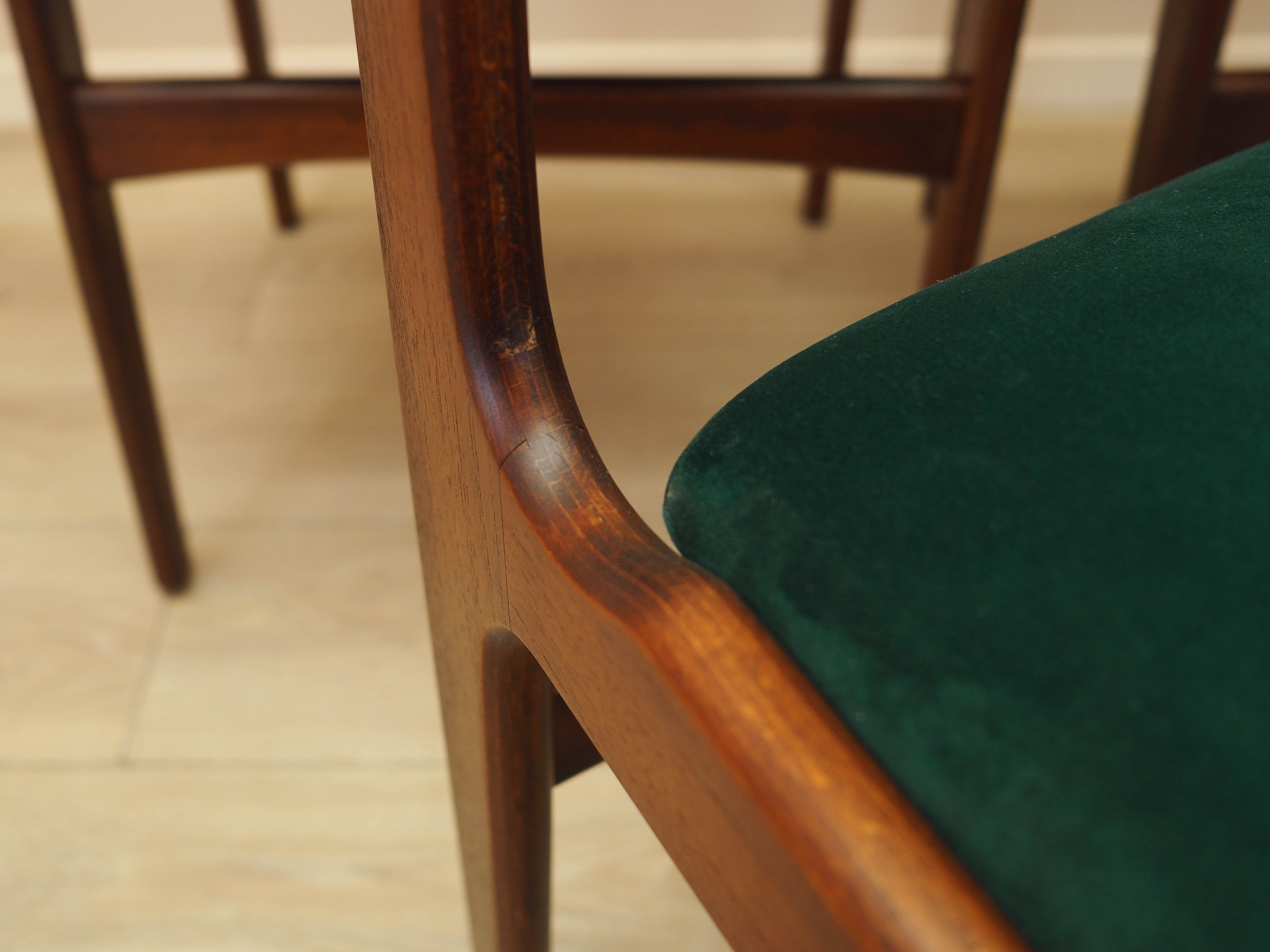 Teakwood chairs 6x Green