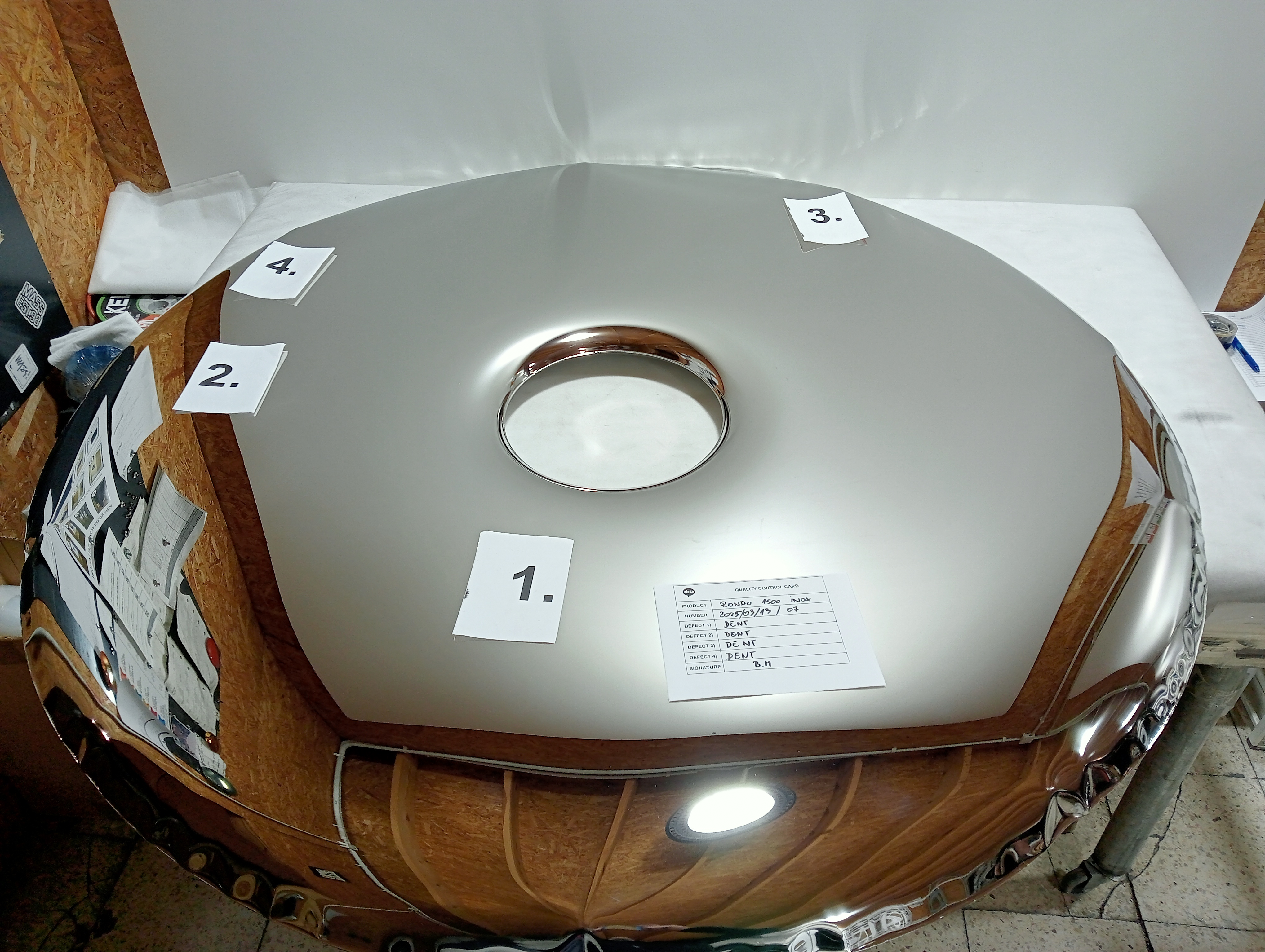 Rondo Specchio 1500 Acciaio inossidabile Inox Lucidato Argento