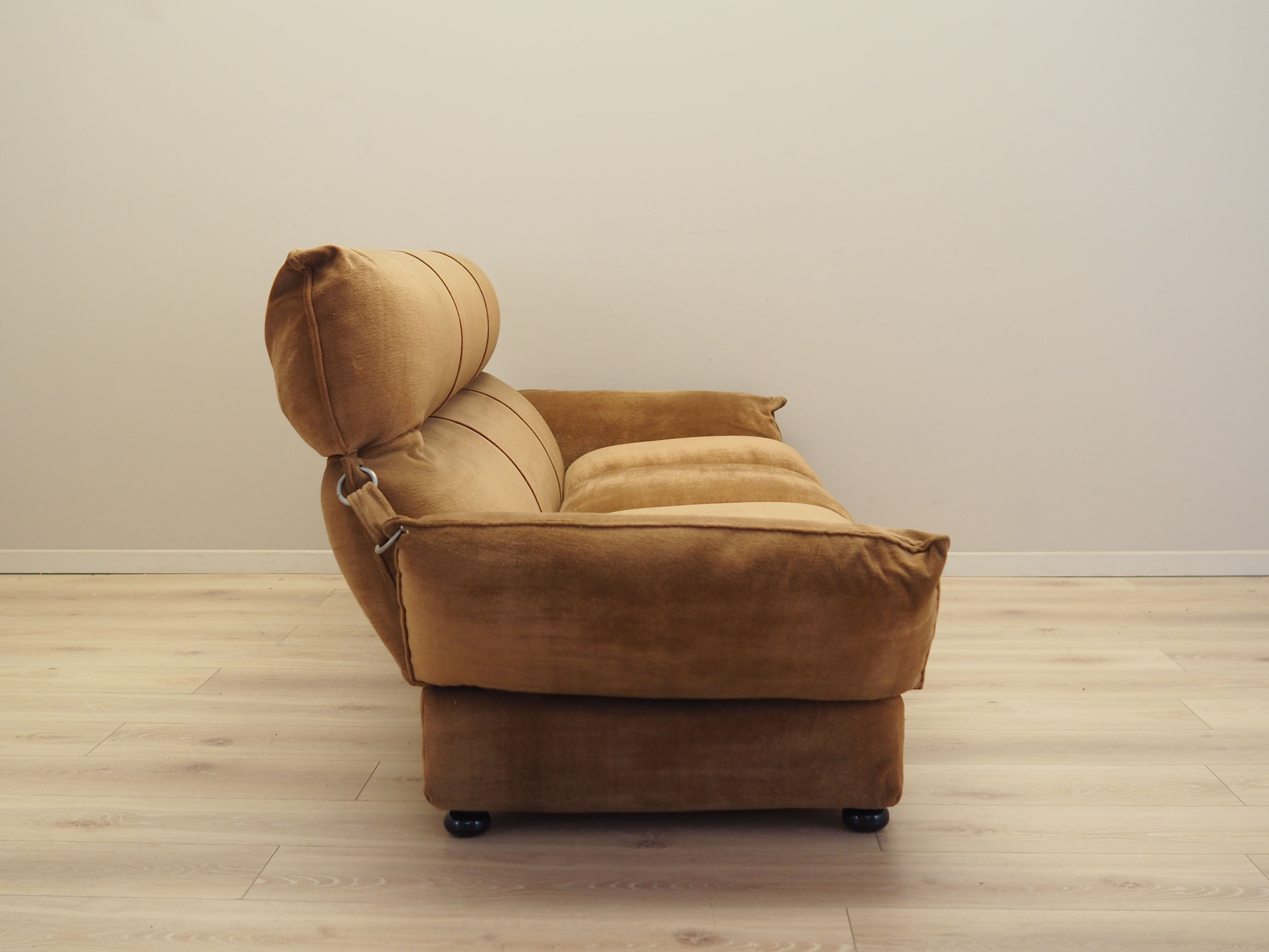 Sofa Velours Braun 1970er Jahre