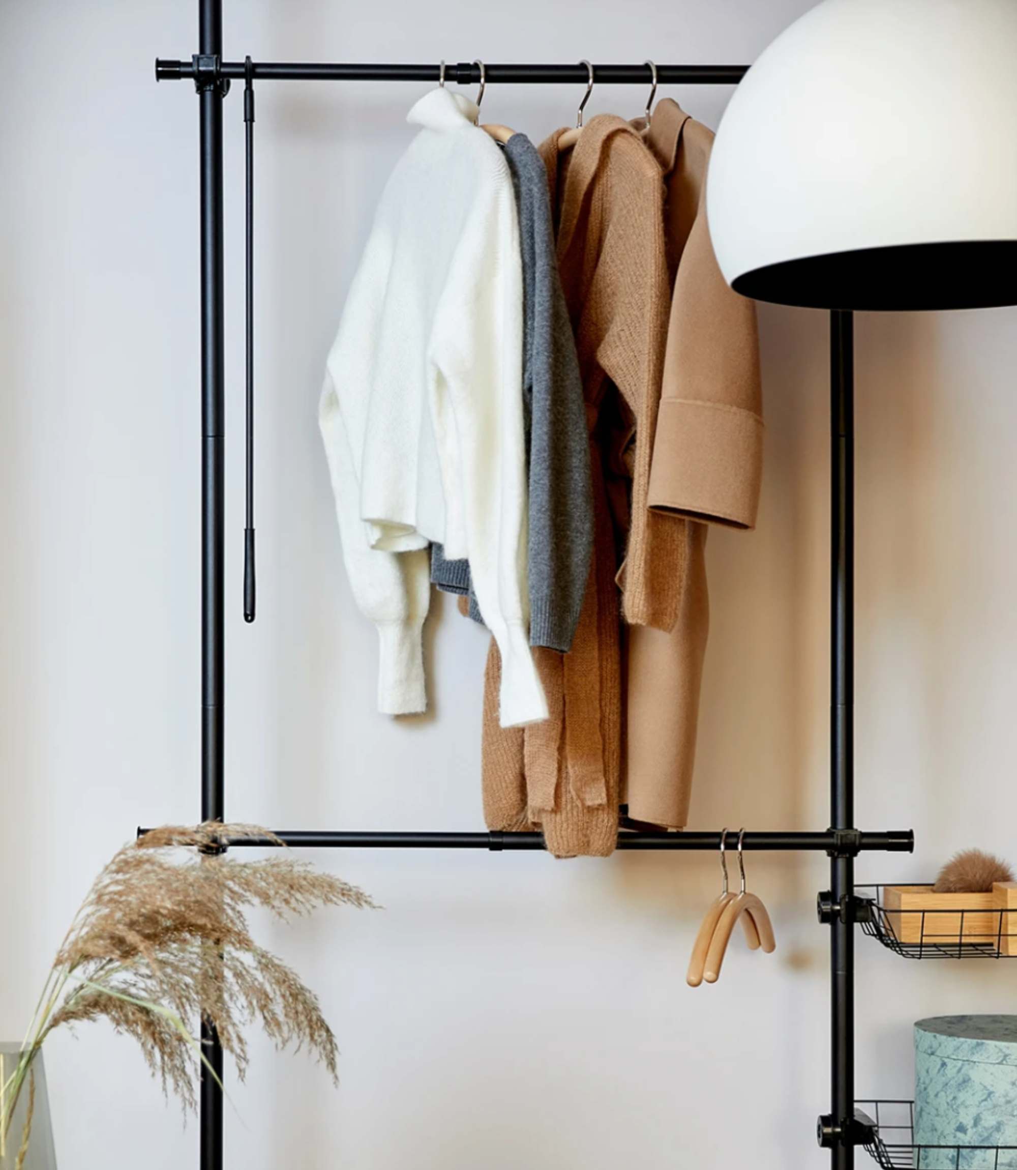 Teleskop-Regal Stahl Pulverbeschichtet Schwarz