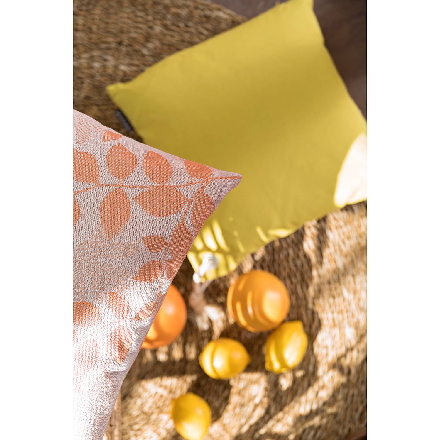 Cushion cover Gomera Polyacrylic Dralon Orange 50 x 50 cm