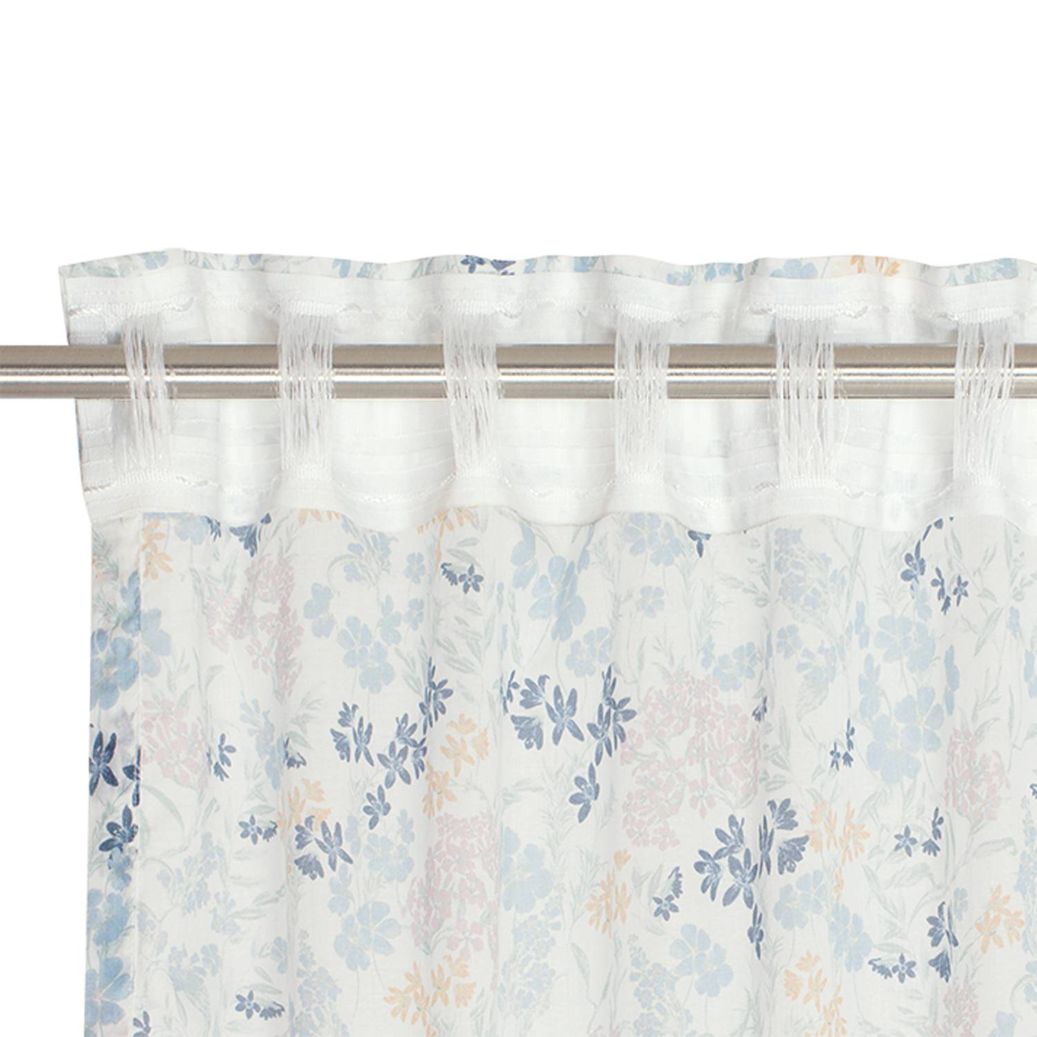 Fertiggardine Leyla Baumwolle Blau