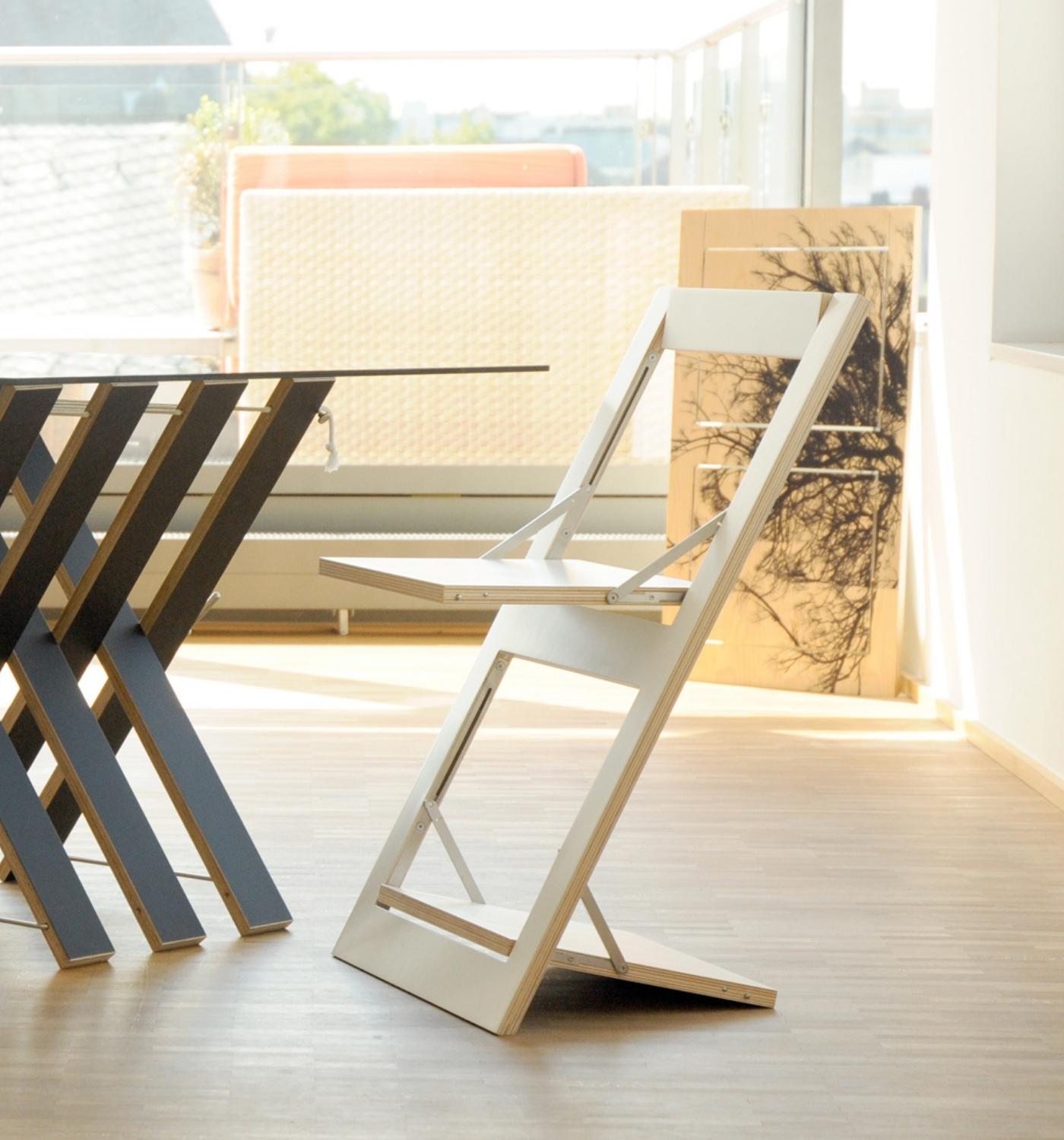 Fläpps Klappstuhl Holz Weiß