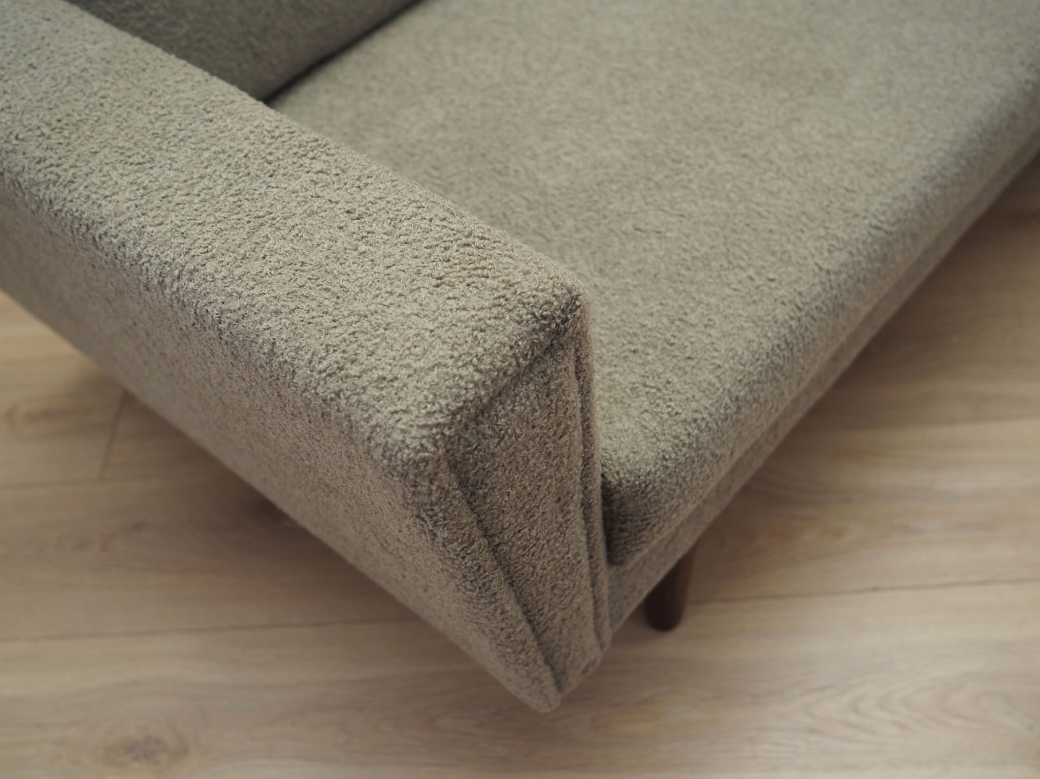 Schlafsofa Teakholz Textil Grau 1960er Jahre