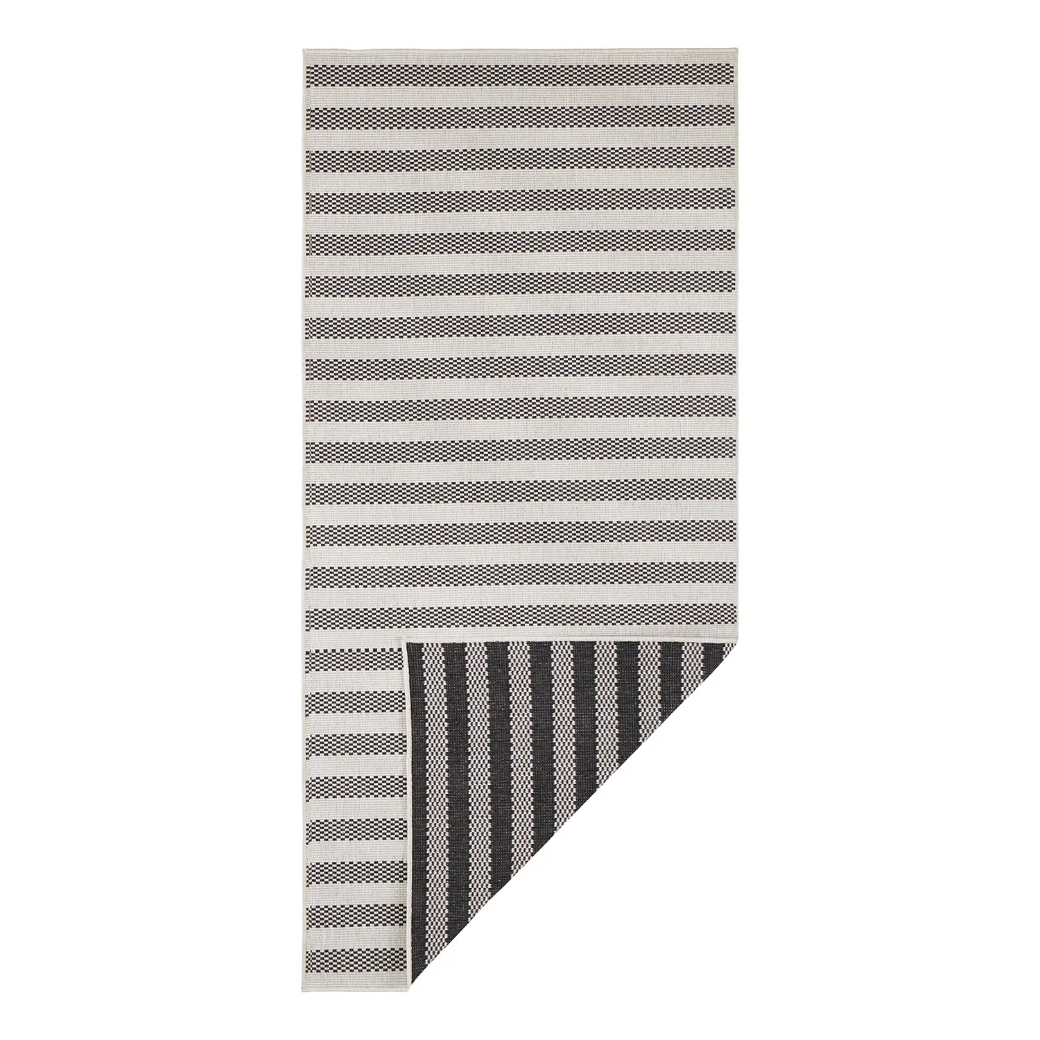Delilia In-/Outdoorläufer Creme Schwarz